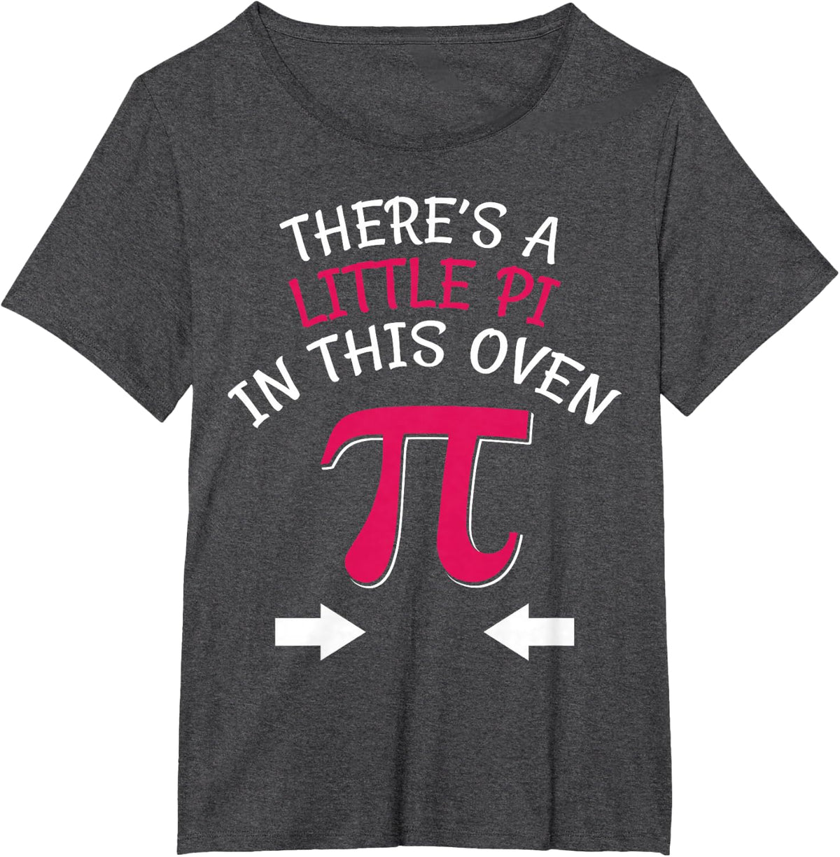 Funny Pi Day Pregnancy Announcement Baby Shower Mom Math T-Shirt - Dark Heather Grey