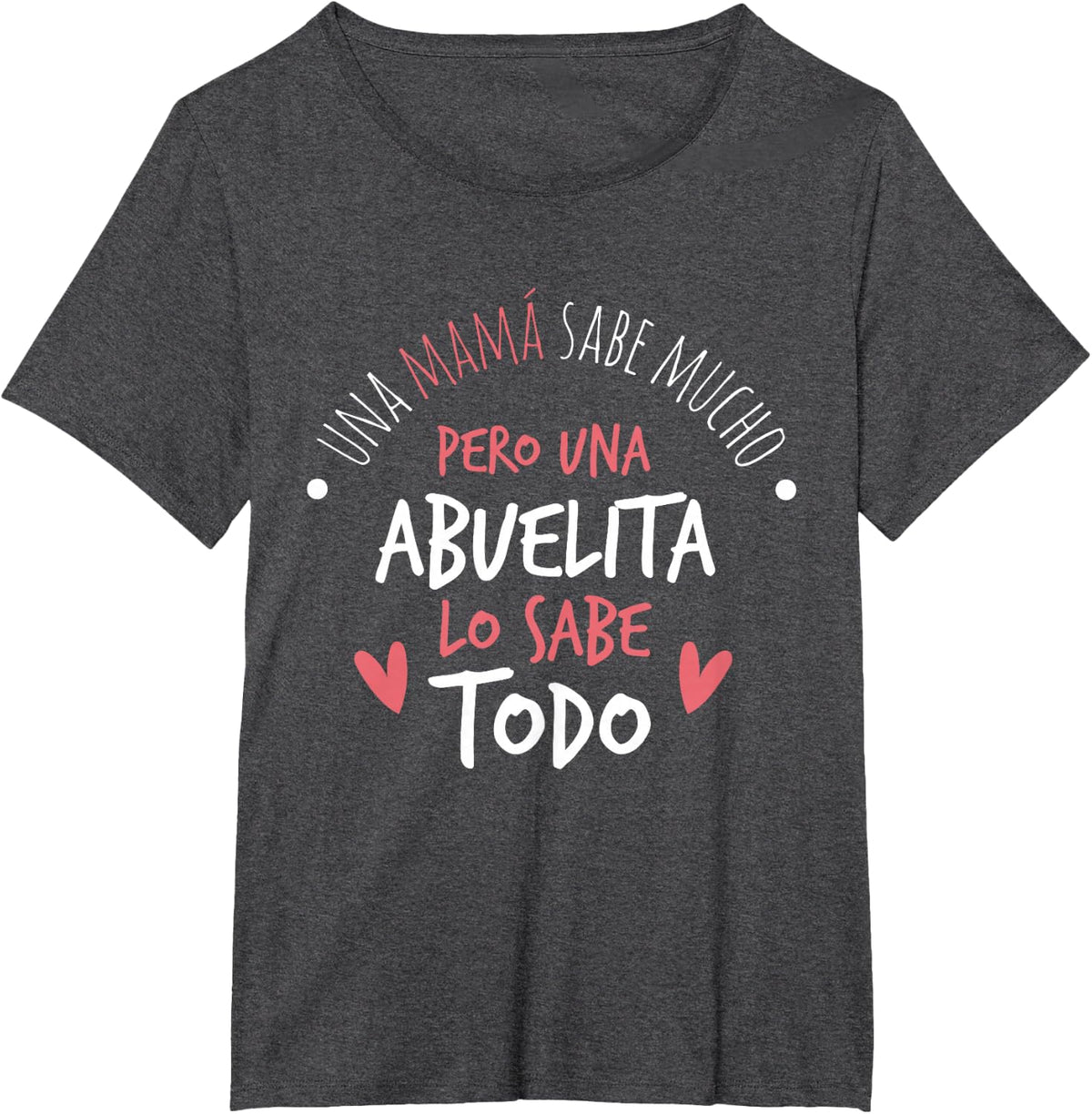 Abuelita Sabe Todo Dia de la Madre Regalo T-Shirt T-Shirt Small - Dark Heather Grey