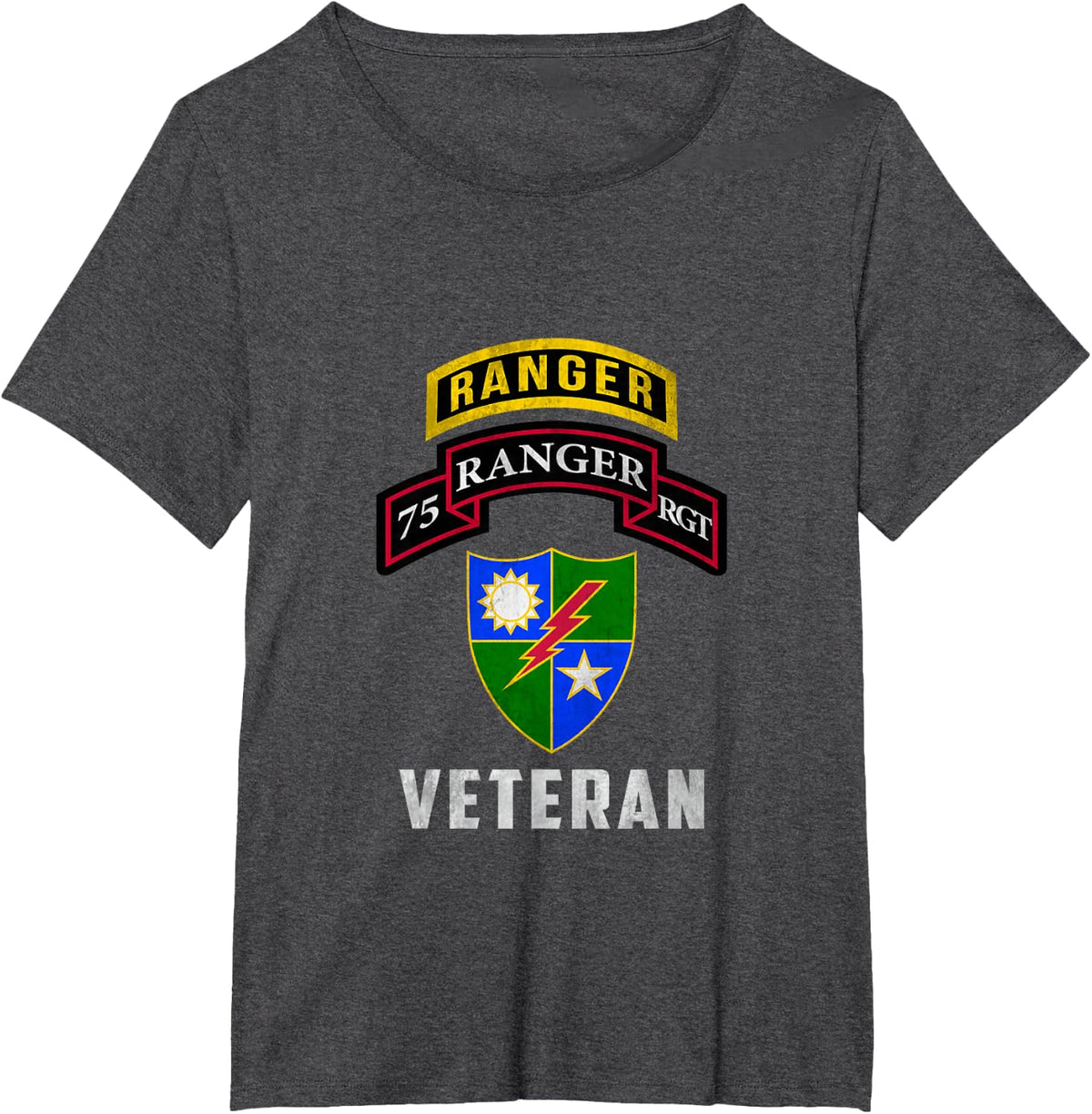 75th Ranger Regiment Veteran Airborne Rangers Military Papa T-Shirt - Dark Heather Grey