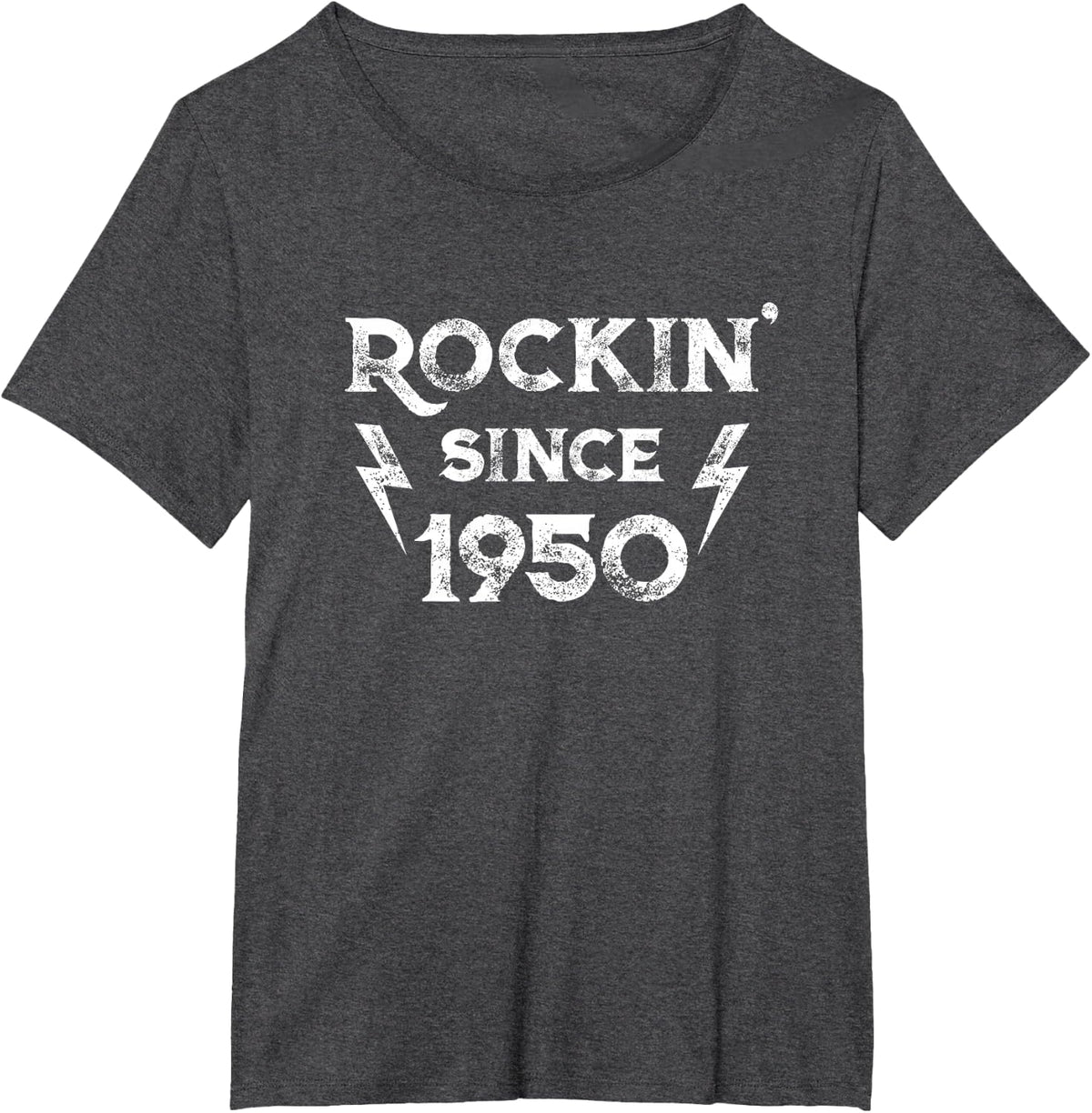 76 Year Old Classic Rock and Roll 76th Birthday T-Shirt - Dark Heather Grey