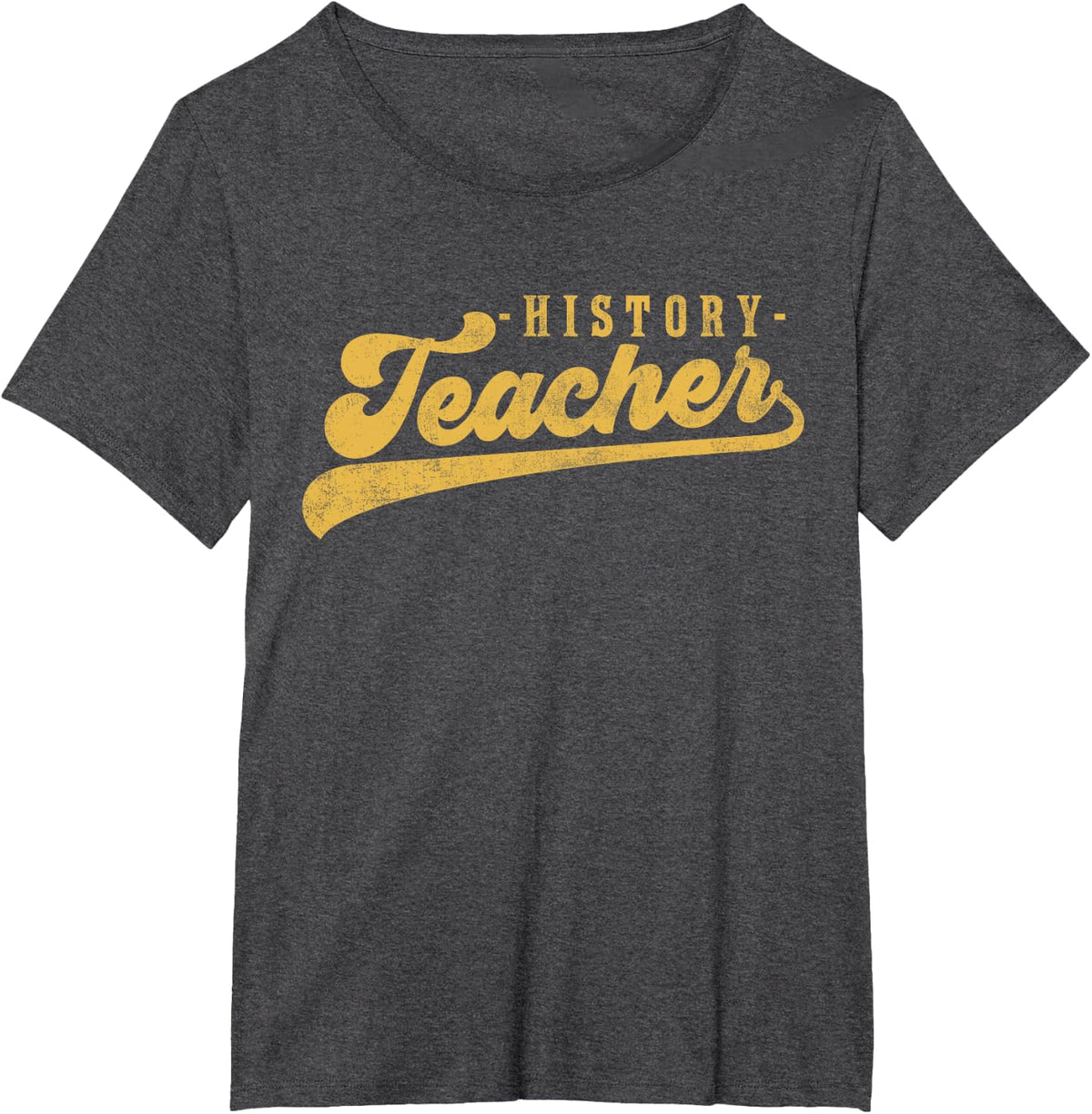 History Teacher Men Women Vintage Graphic History Teacher T-Shirt - Dark Heather Grey