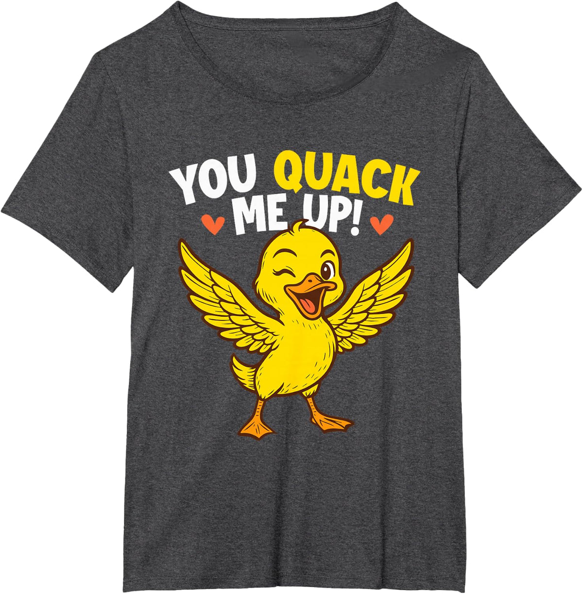 You Quack Me Up - Duck Lover Waterfowl Animal T-Shirt - Dark Heather Grey