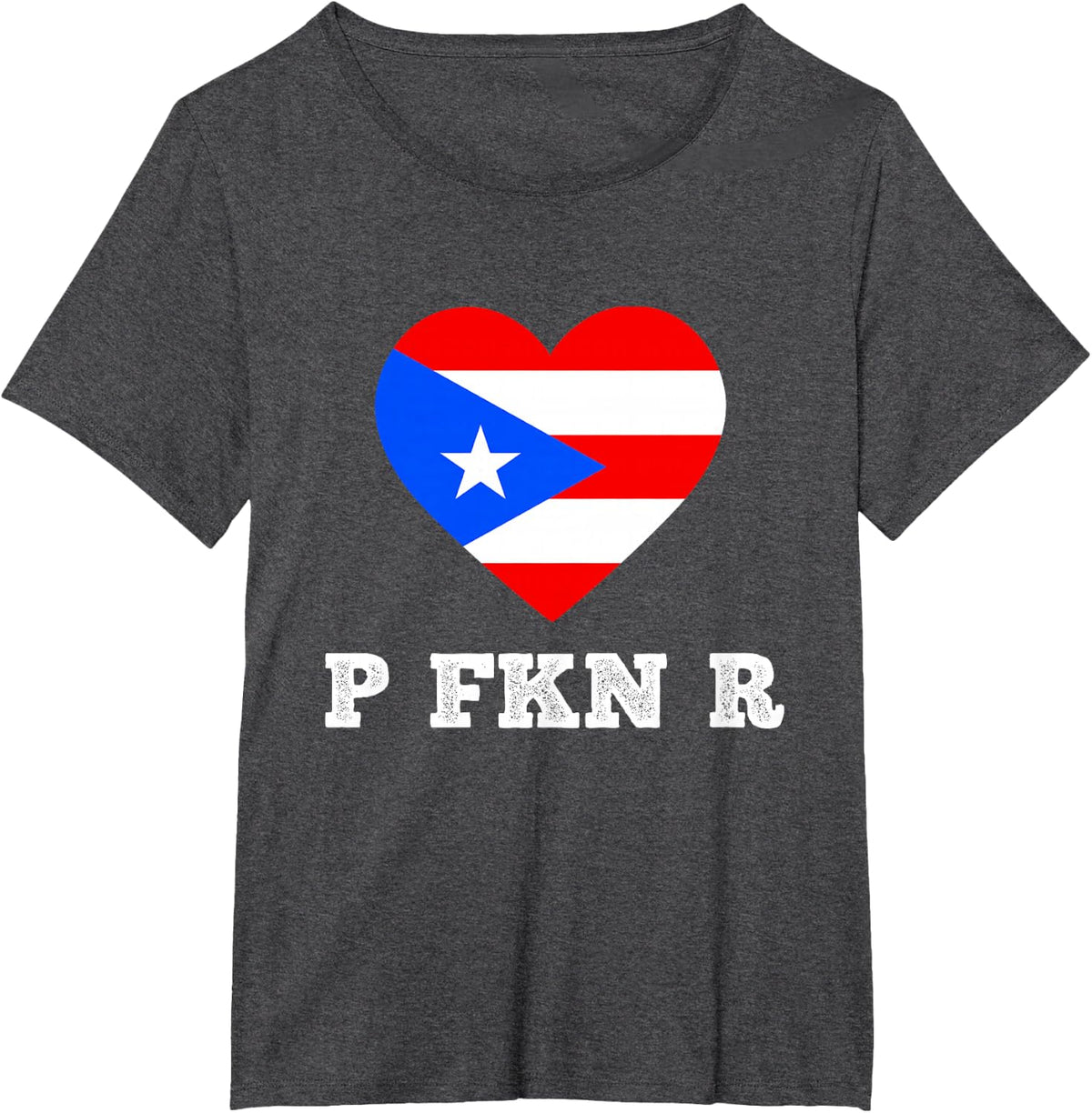 P FKN R Puerto Rico Music Funny Meme Urban Slang Pop Culture T-Shirt - Dark Heather Grey