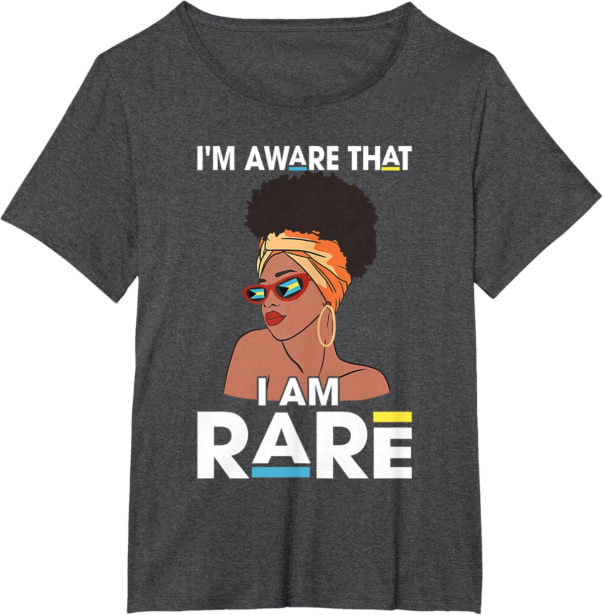 I'm Aware That I Am Rare Proud Black Women Black History T-Shirt - Dark Heather Grey