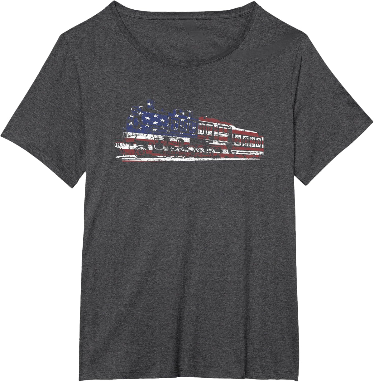 TRUMP TRAIN 2020 Funny President Trump Supporter Voter T-Shirt - Dark Heather Grey
