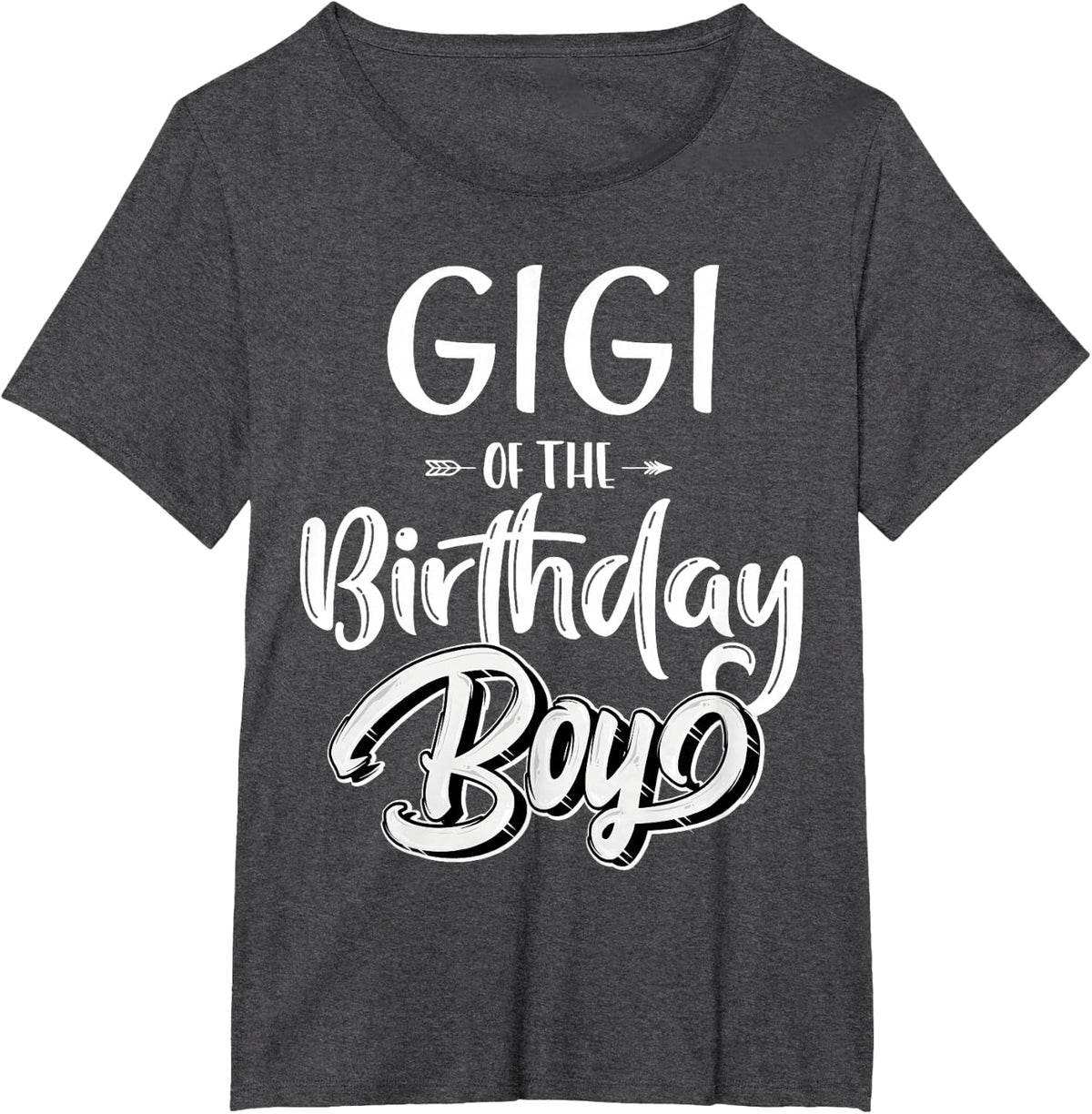 Gigi of The Birthday Boy Family Matching Party Grandma Women T-Shirt - Dark Heather Grey