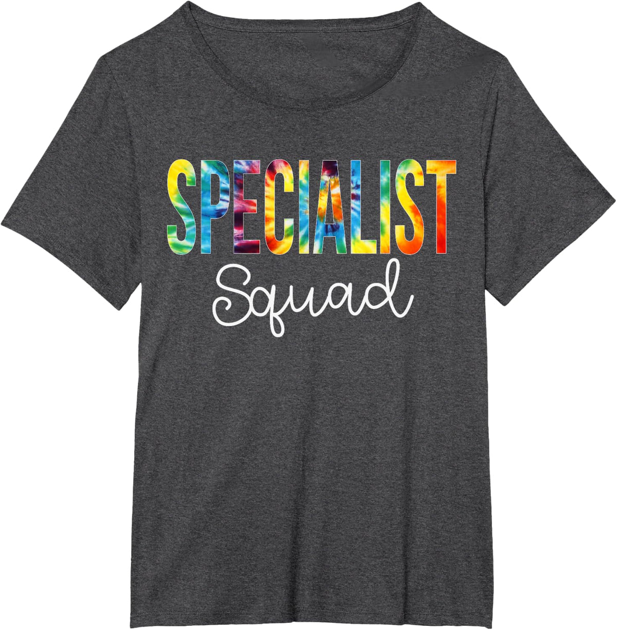 Specialist Squad Tie Dye Appreciation Day Back To School T-Shirt - Dark Heather Grey