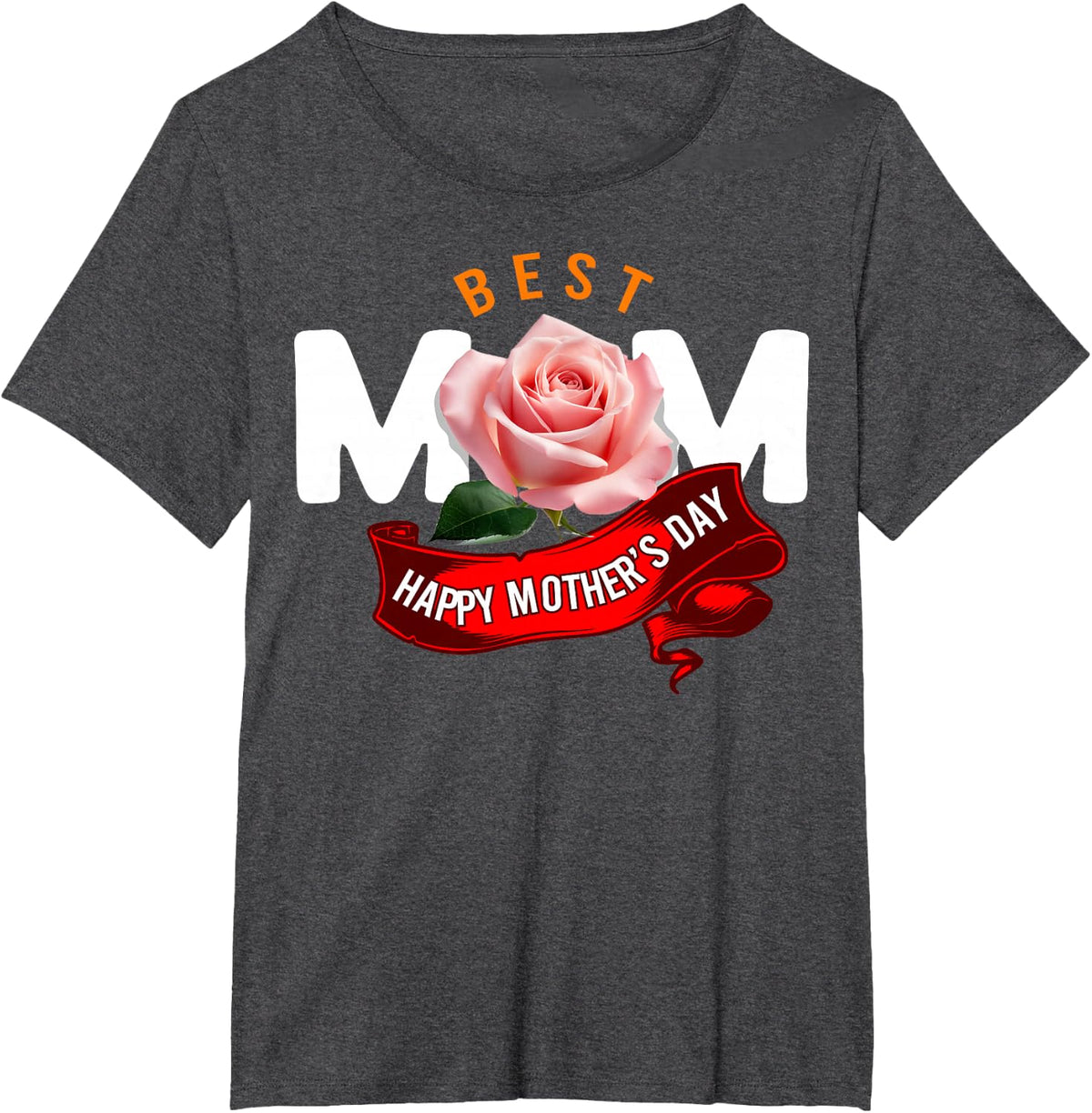 Wife, Mama, Best Mom, Women for the Happy Mother´s Day T-Shirt - Dark Heather Grey