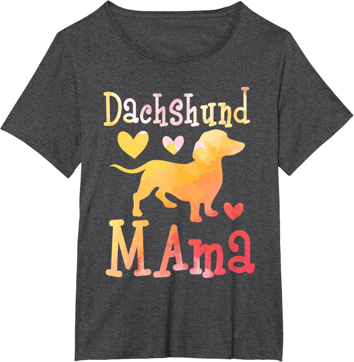 Dachshund Mama - Dog Lover Pet Trainer Breeder Animal T-Shirt for Men Women Girls Kids - Dark Heather Grey