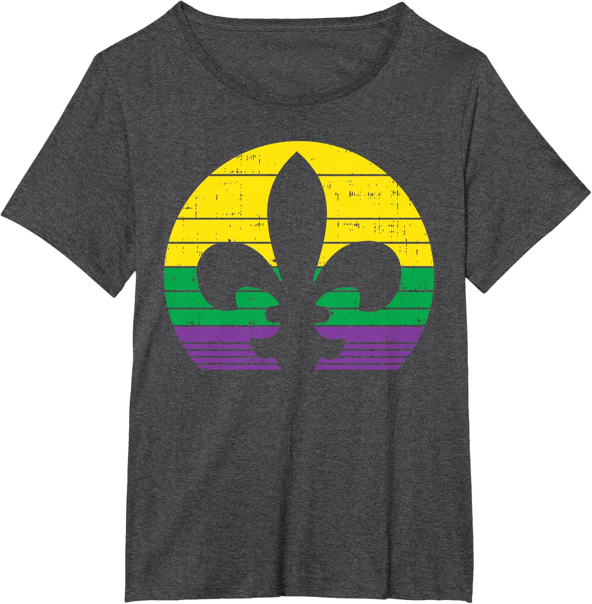 BoredKoalas Retro Jester Hat Silhouette Mardi Gras Carnival Unisex-Adults T-Shirt - Dark Heather Grey
