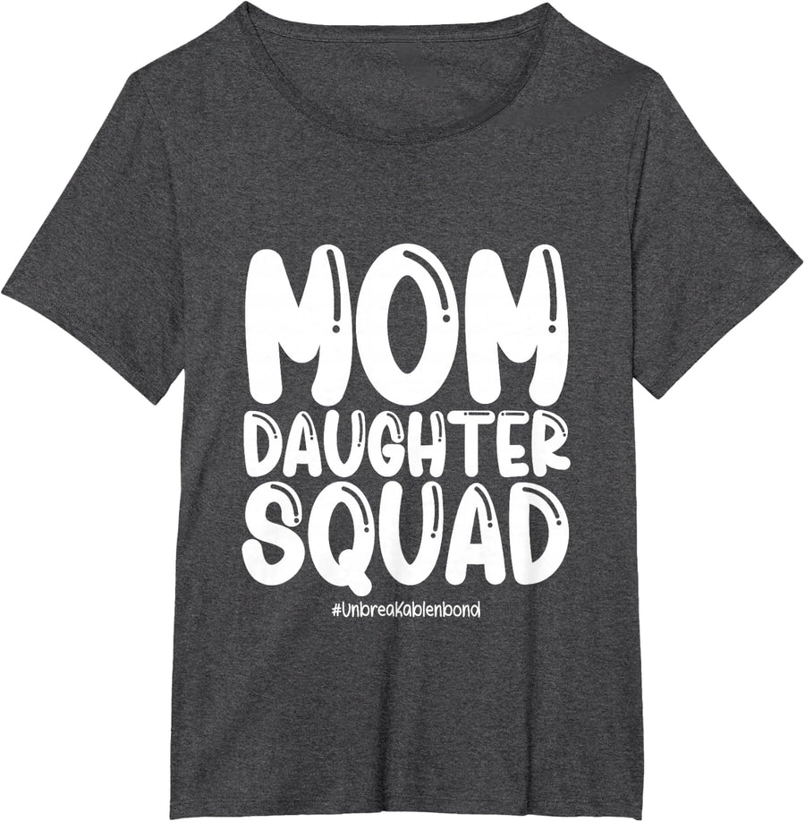 Mom Daughter Squad Shirts Mom and Daughter Squad Mothers Day T-Shirt - Dark Heather Grey