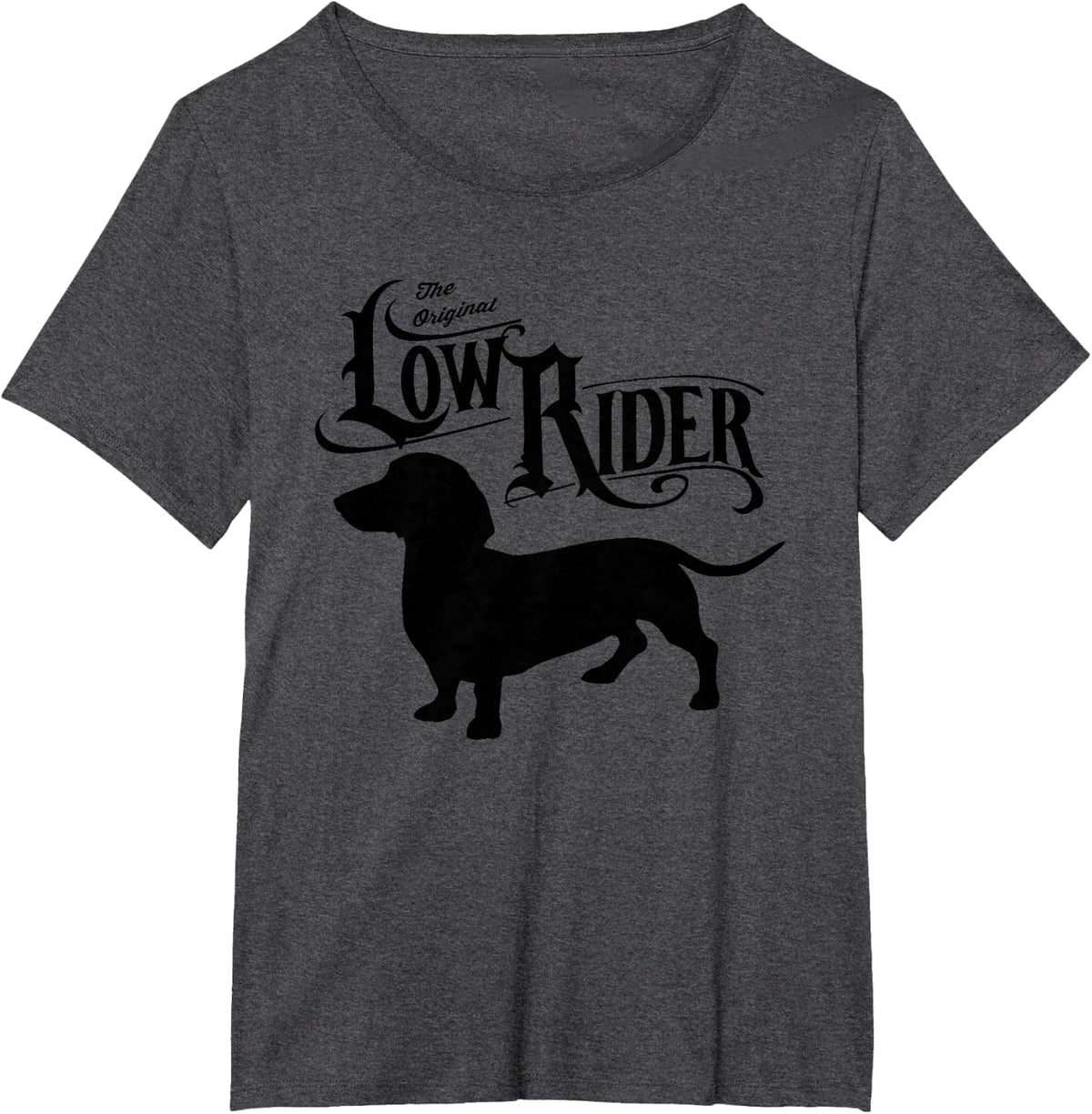 The Original Low Rider Dachshund Dog Funny T-shirt T-Shirt - Dark Heather Grey