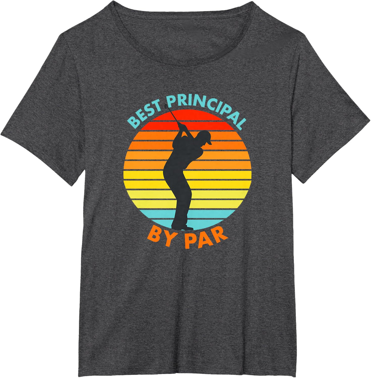 Best Principal By Par Funny Golf Golfer T-Shirt - Dark Heather Grey
