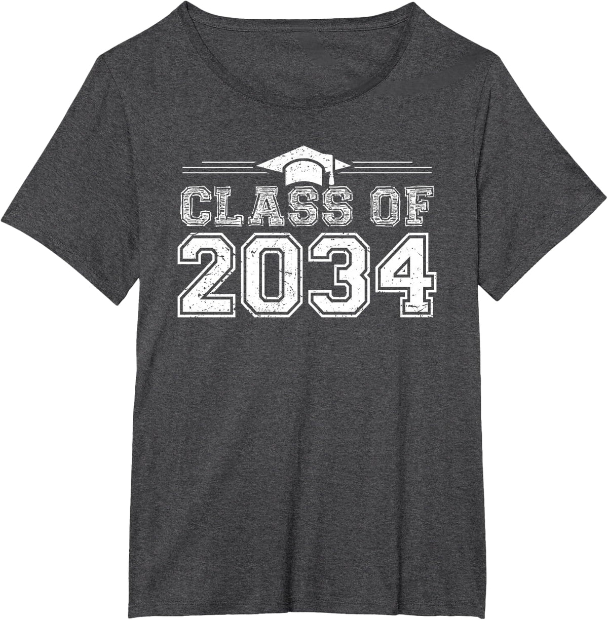 Class of 2034 Grow with me T Shirt First Day of School T-Shirt - Dark Heather Grey
