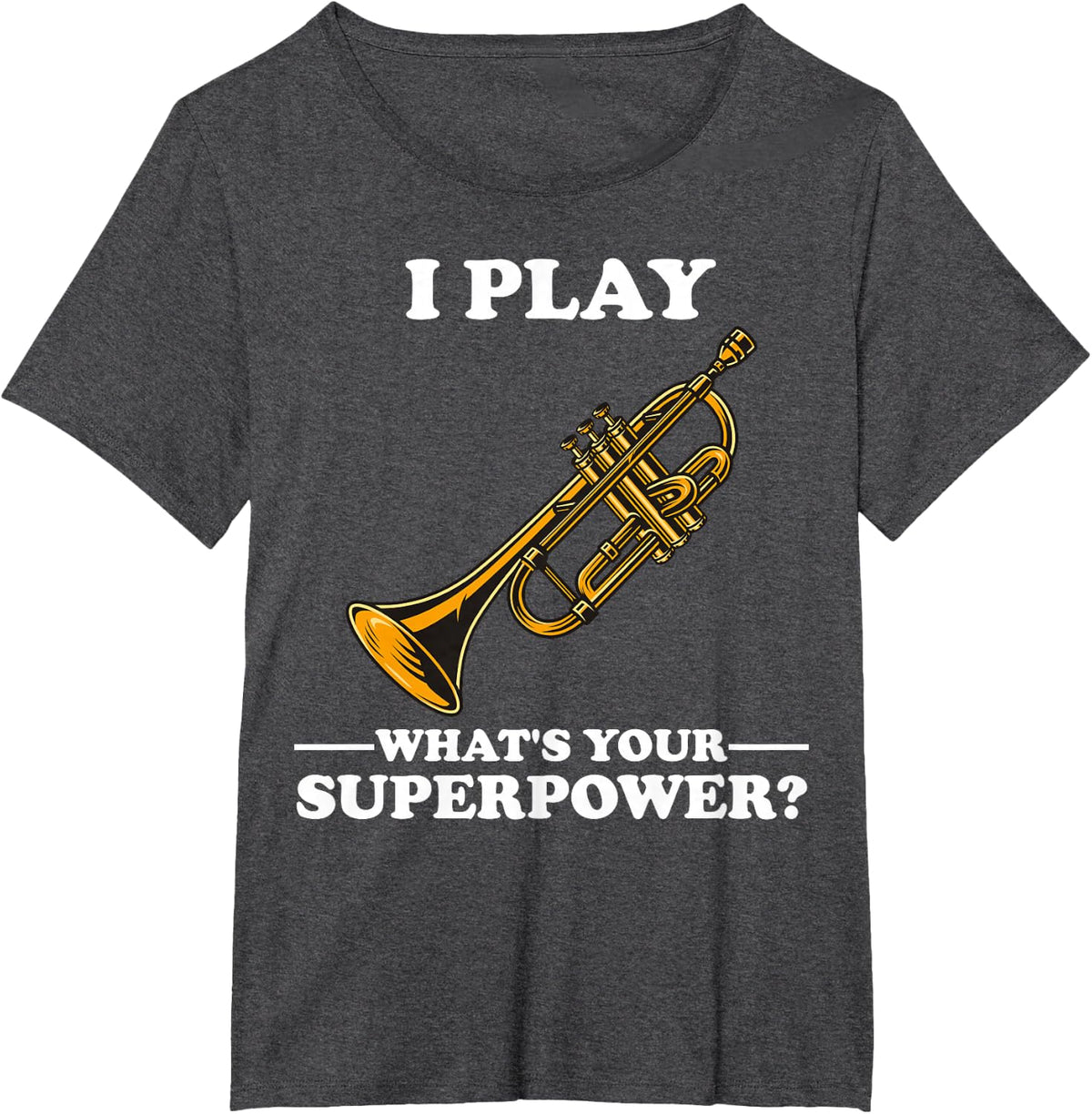 Trumpet Musician Motifs for Trumpeter Gifts I Play Trumpeter What's Your Superpower Trumpet Orchestra T-Shirt , Black ,