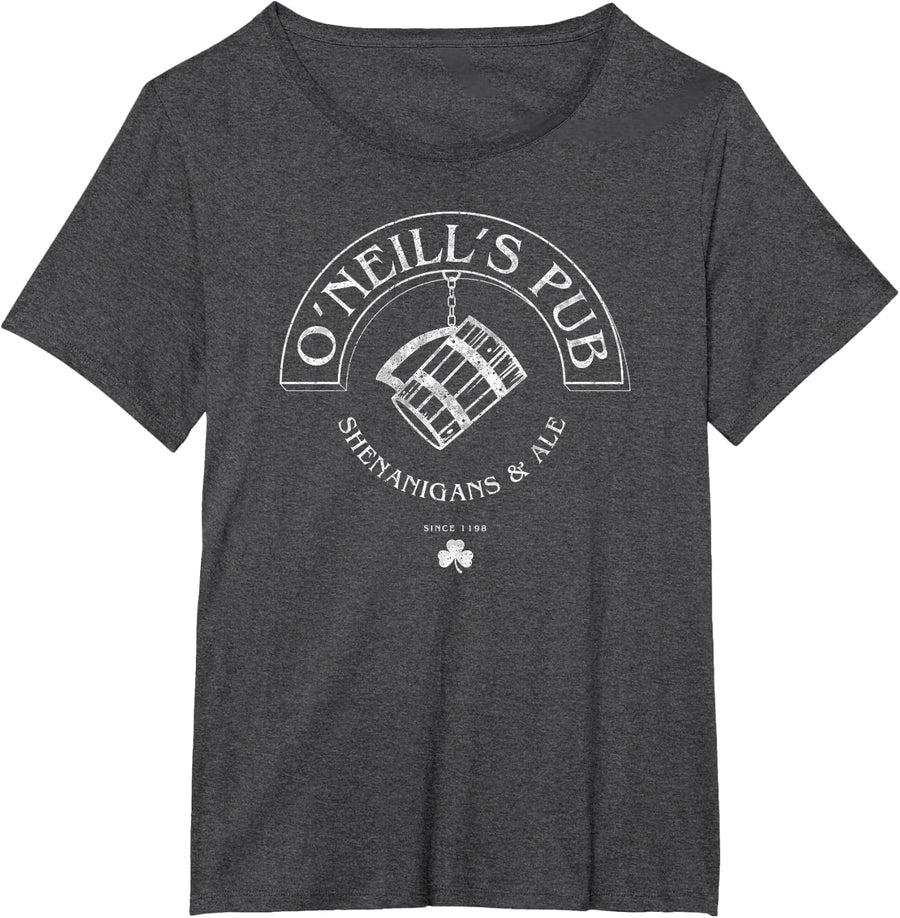 St Patricks Day Irish Pub Shirt ONeills Pub Shenanigans and T-Shirt - Dark Heather Grey