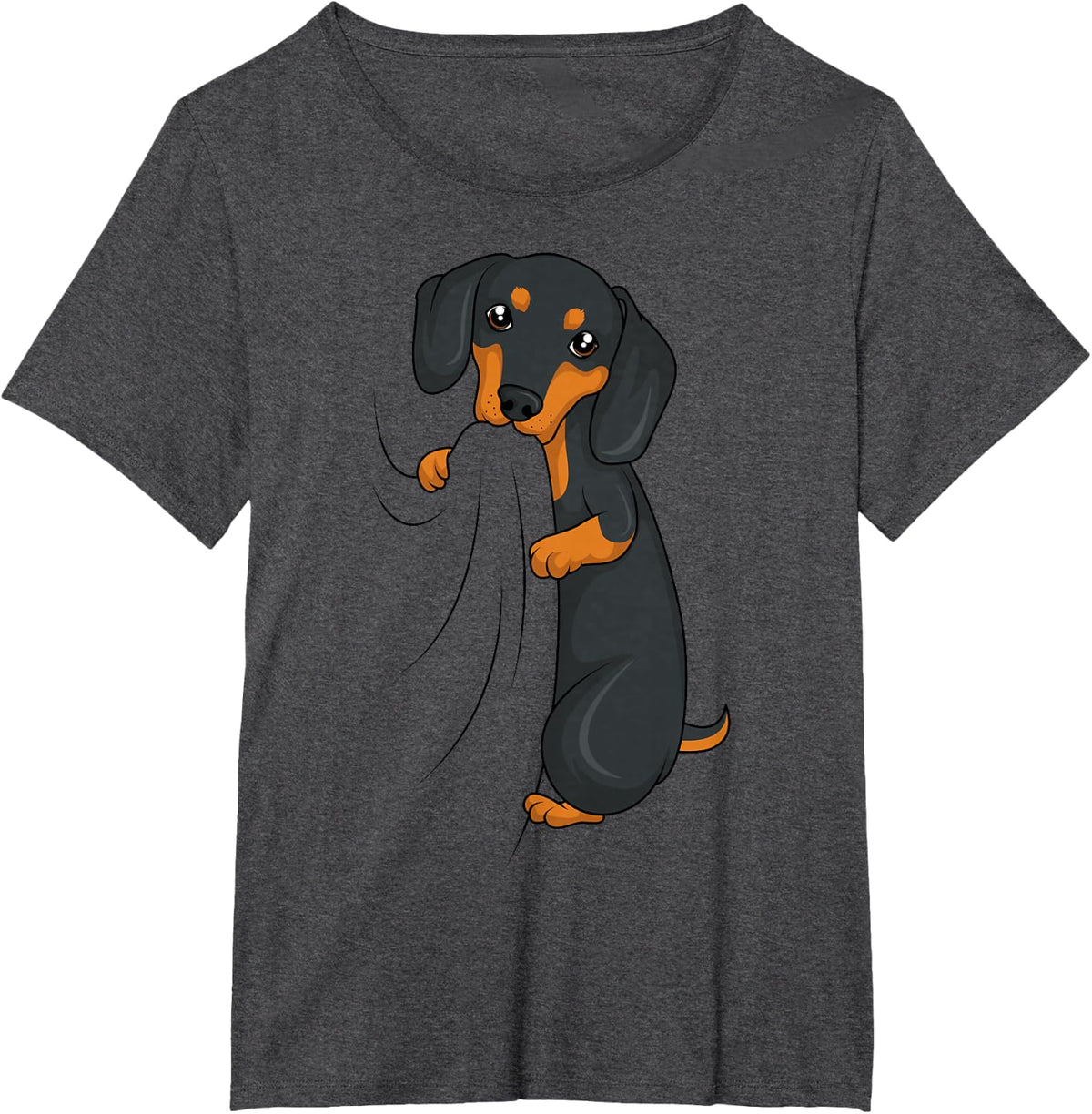 Dachshund Lover Weiner Dog Girls Women Kids Men T-Shirt - Dark Heather Grey