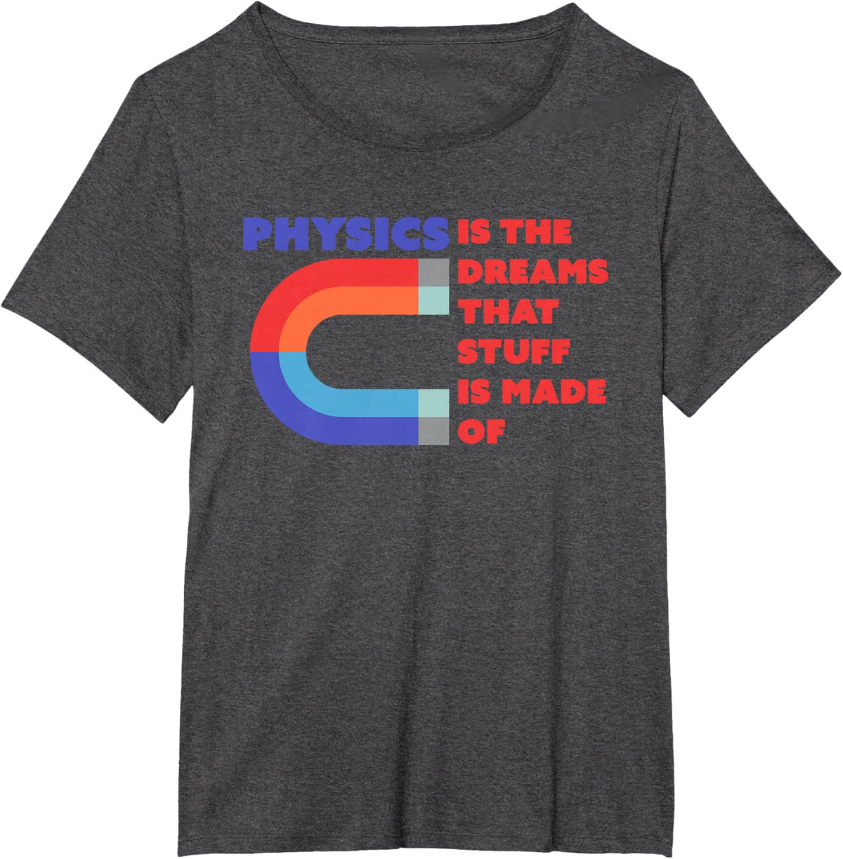 Physics is The Dreams, Stuff is Made of T-Shirt - Dark Heather Grey