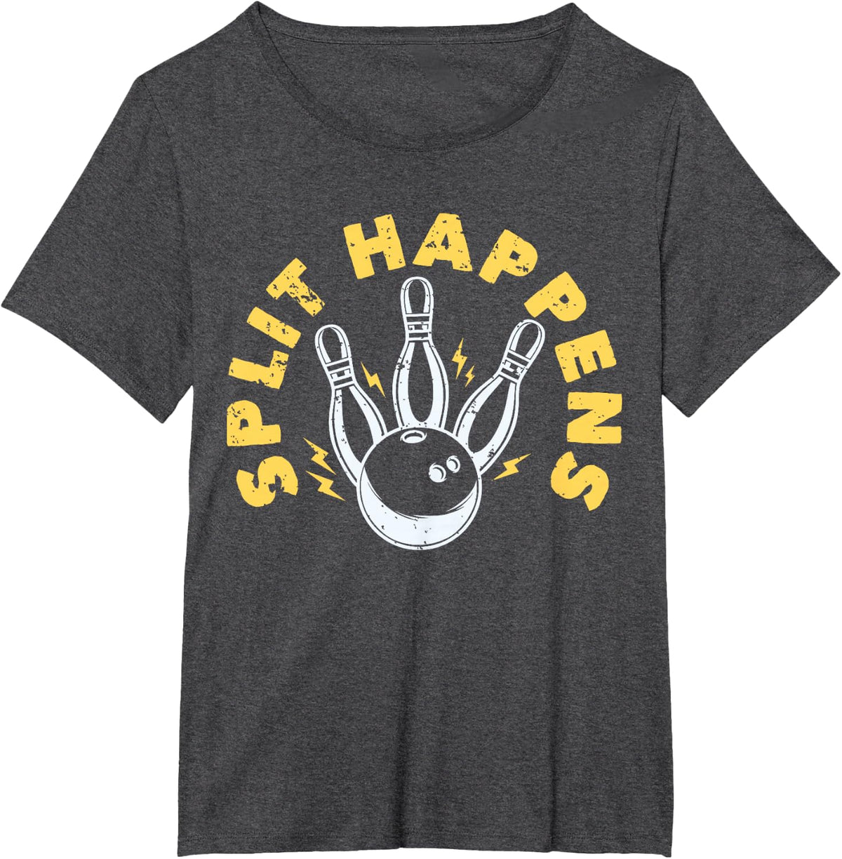 Split Happens Bowling T-Shirt - Dark Heather Grey