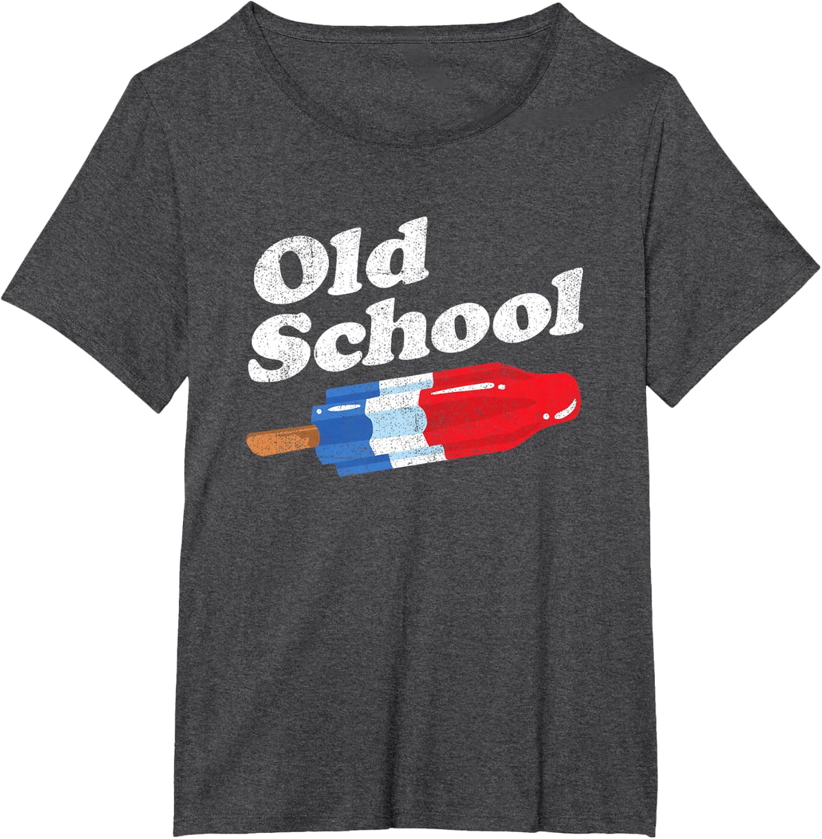 Funny Summer Popsicle Bomb Retro Old School Pop 80's Gift T-Shirt for Men Women Girls Kids - Dark Heather Grey