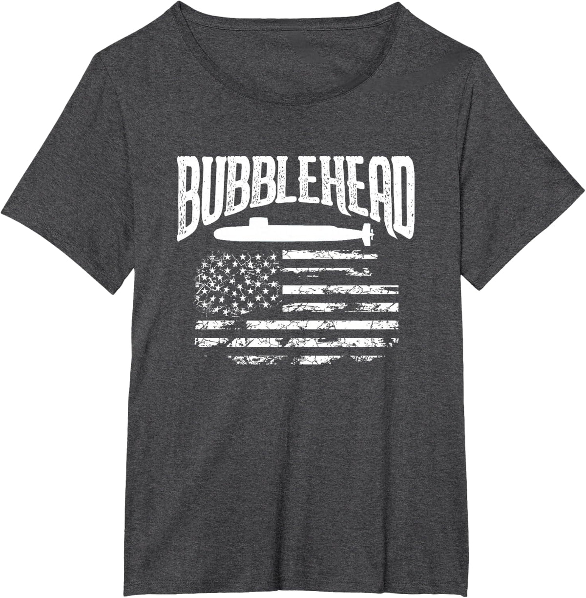 Bubblehead Submarine Veteran T Shirt - Gift for Submariner T-Shirt - Dark Heather Grey