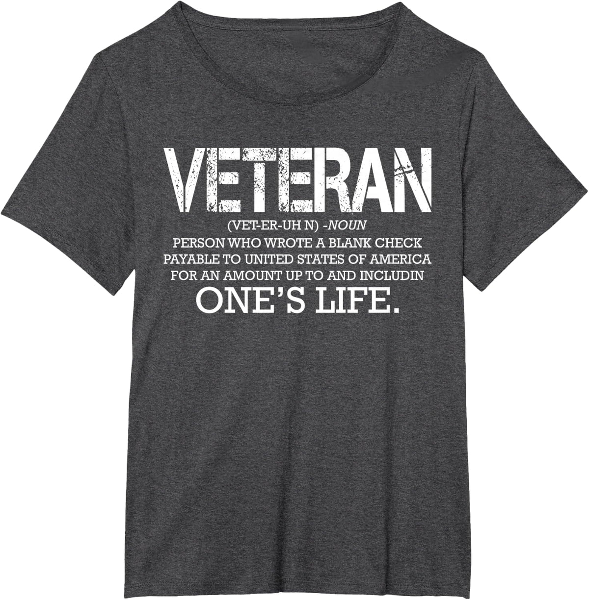 Veteran Definition Meaning Army Soldier Cool Military Gifts T-Shirt - Dark Heather Grey