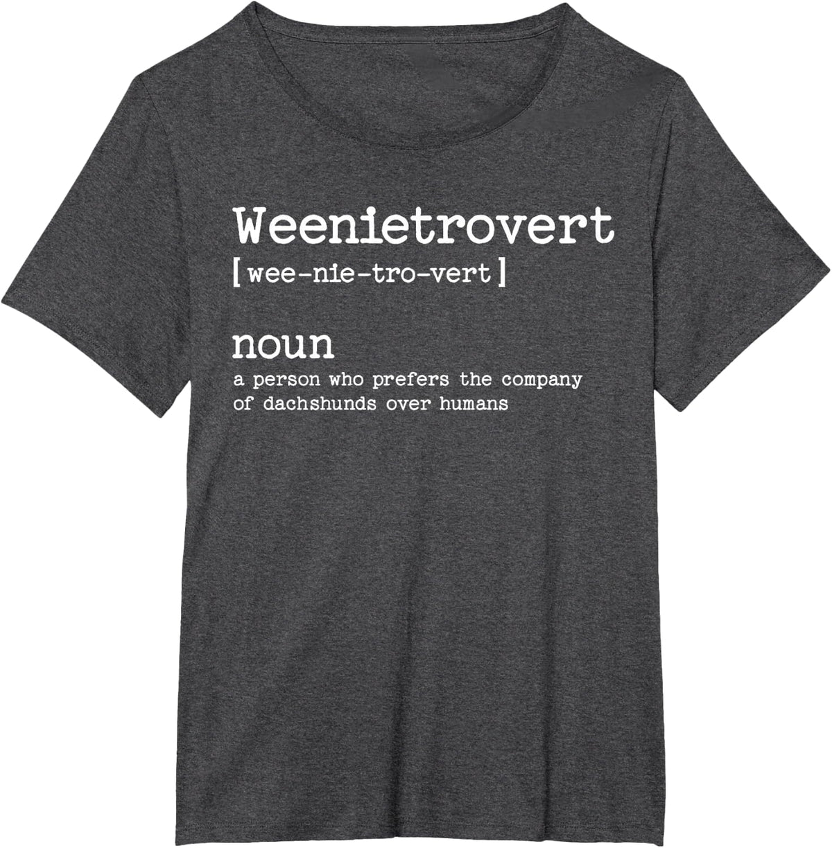 Funny Dachshund Dog T-Shirt for Men Women Girls Kids - Dark Heather Grey