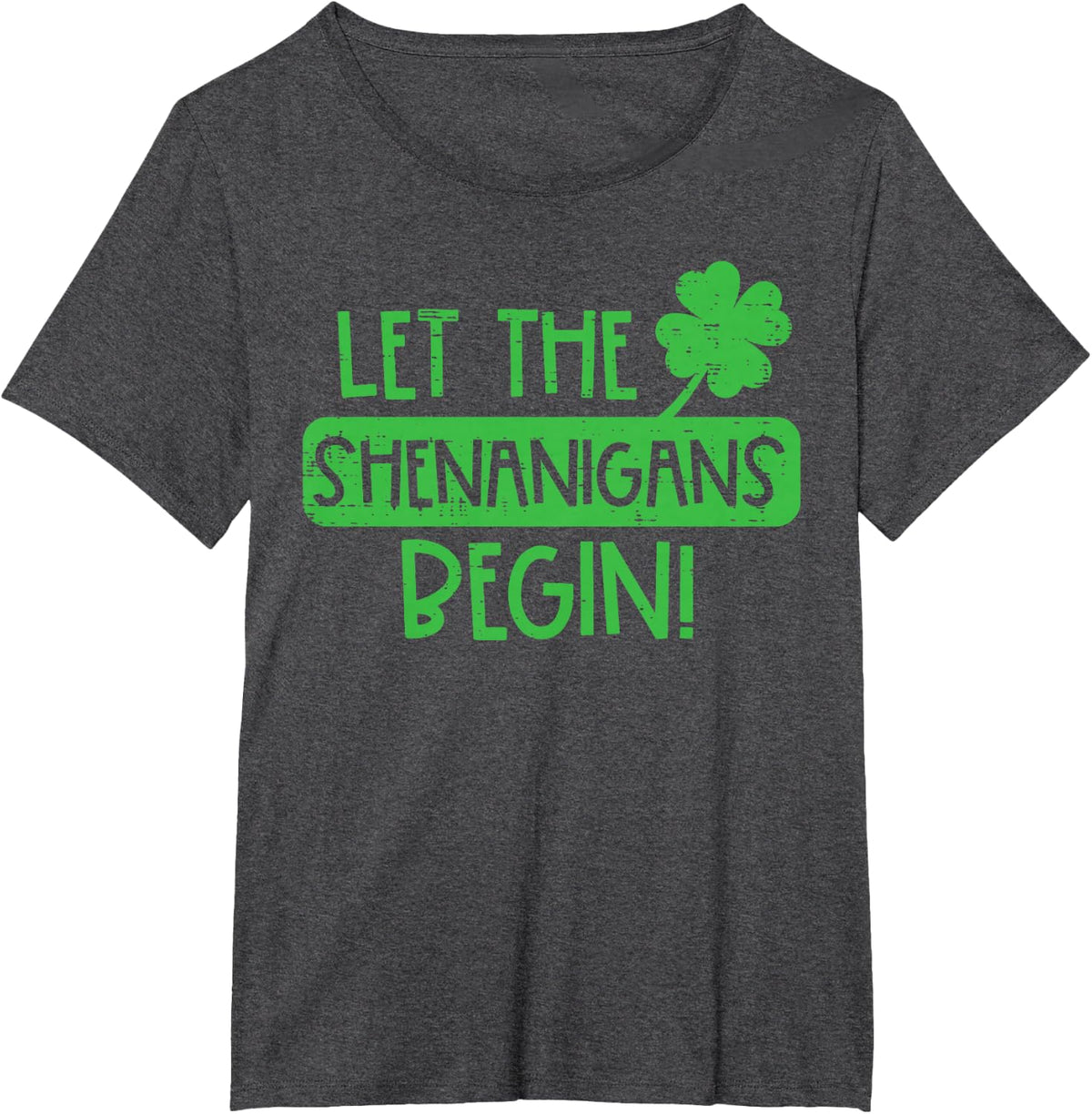 St Patricks Day Let The Shenanigans Begin Men Women Kids T-Shirt - Dark Heather Grey