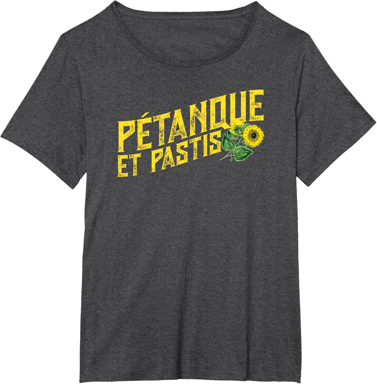 "Petanque Et Pastis" Shirt for French Speaking Petanque Fans T-Shirt - Dark Heather Grey