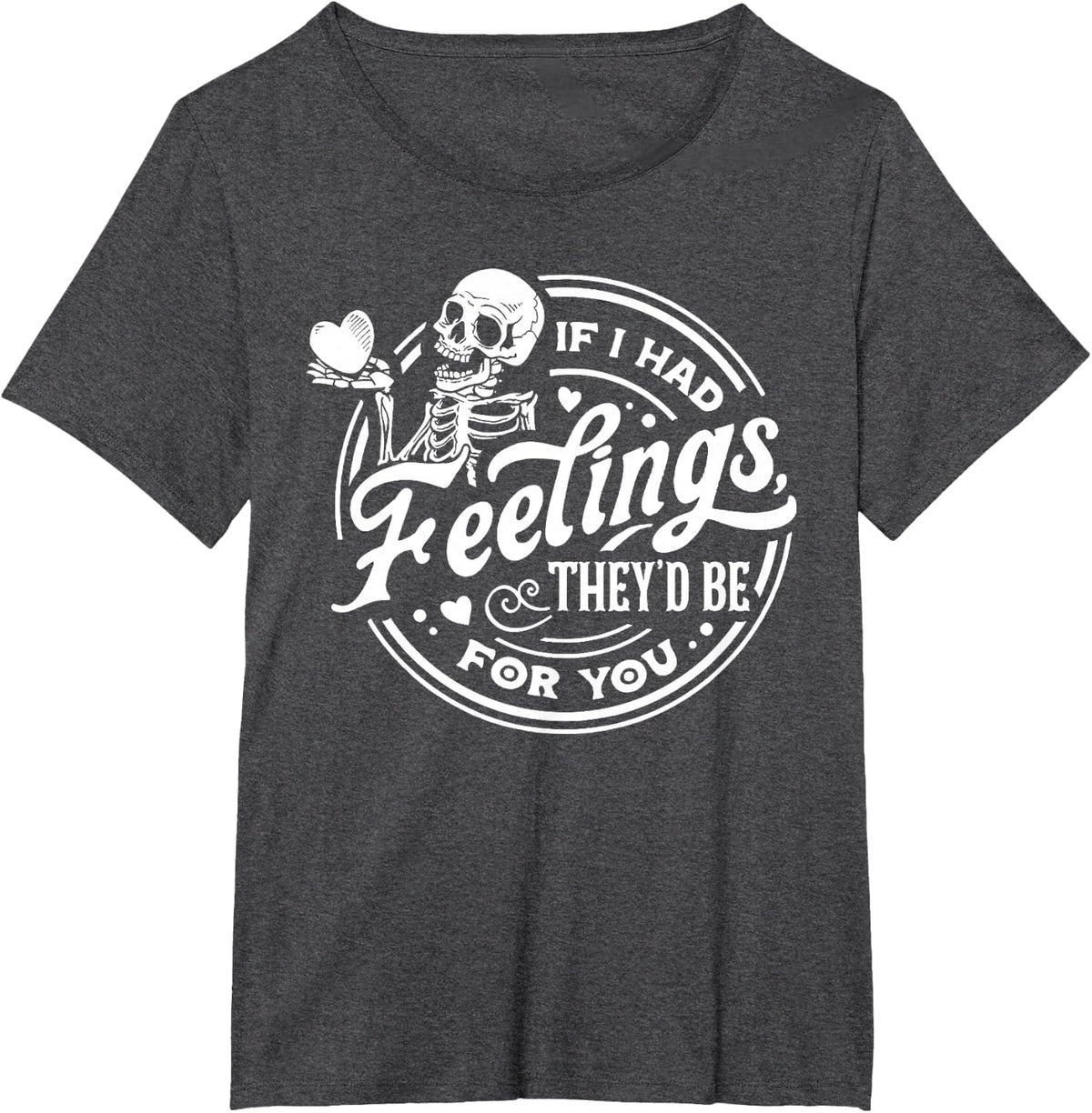 If I Had Feelings They'd Be For You Hippie Valentines T-Shirt - Dark Heather Grey