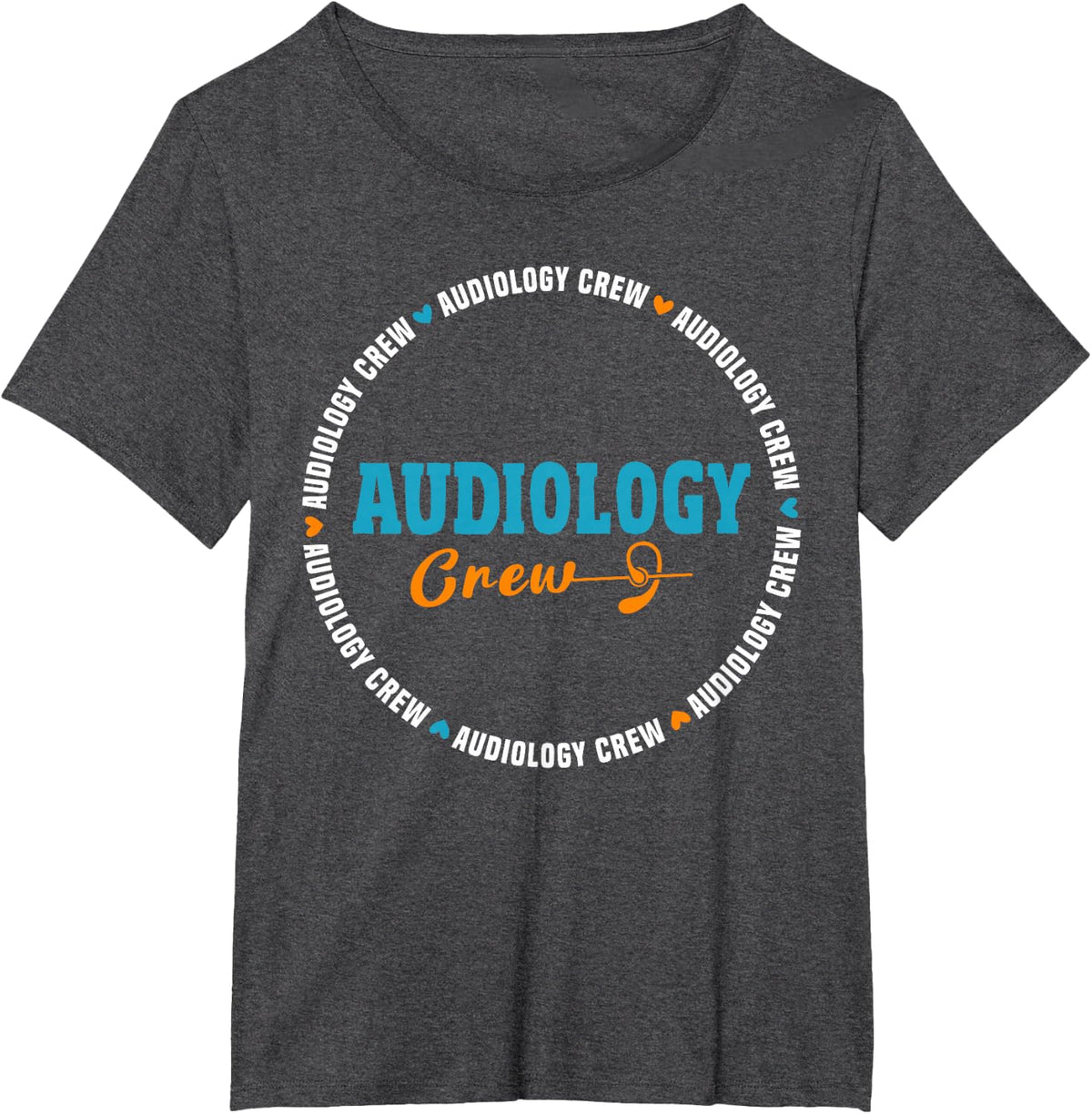 Cute Audiology Crew Audiologist T-Shirt - Dark Heather Grey