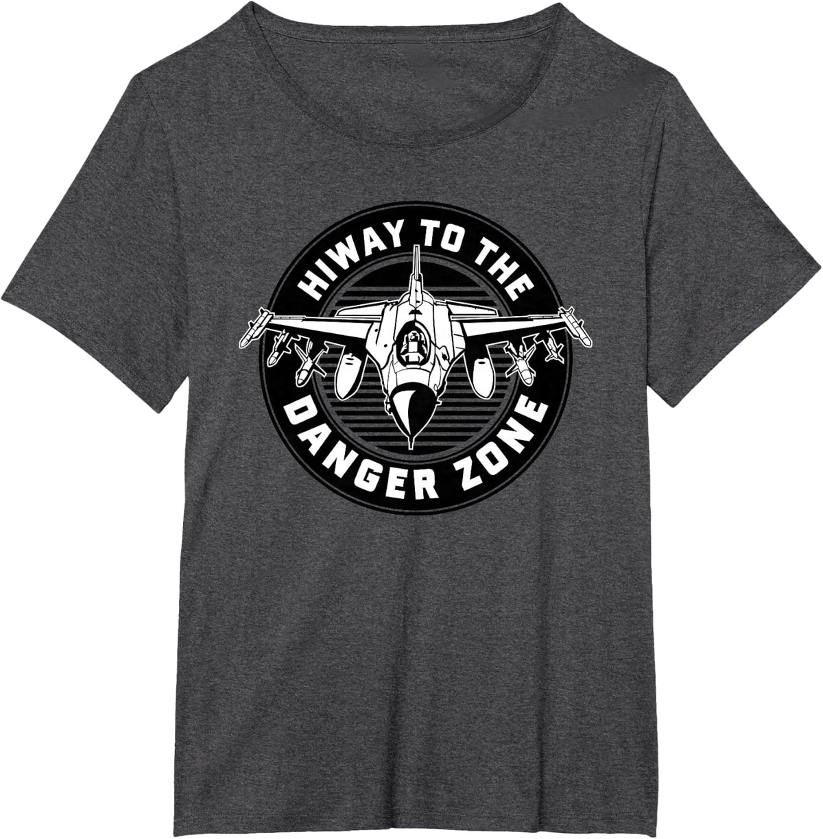 Hiway To The Danger Zone Military T-Shirt - Dark Heather Grey