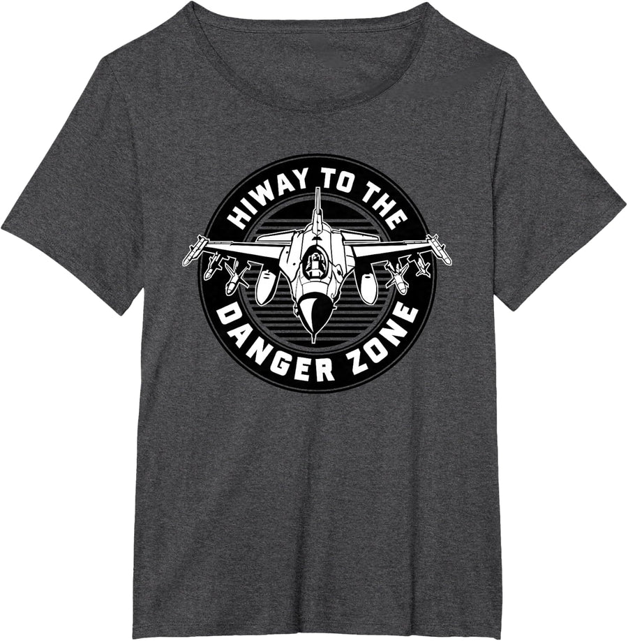 Hiway To The Danger Zone Military T-Shirt - Dark Heather Grey
