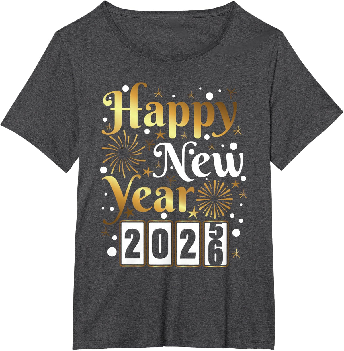 Happy New Year 2026 Years Eve Party Family Matching T-Shirt - Dark Heather Grey