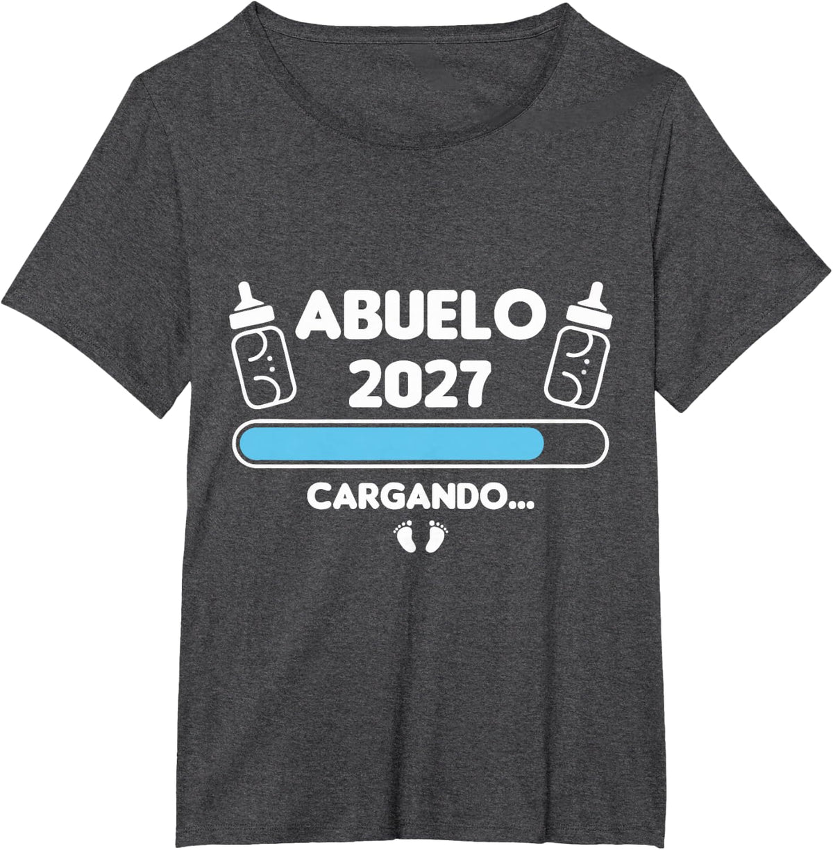Abuelo 2027 Cargando Barra de Carga Anuncio Embarazo T-Shirt - Dark Heather Grey