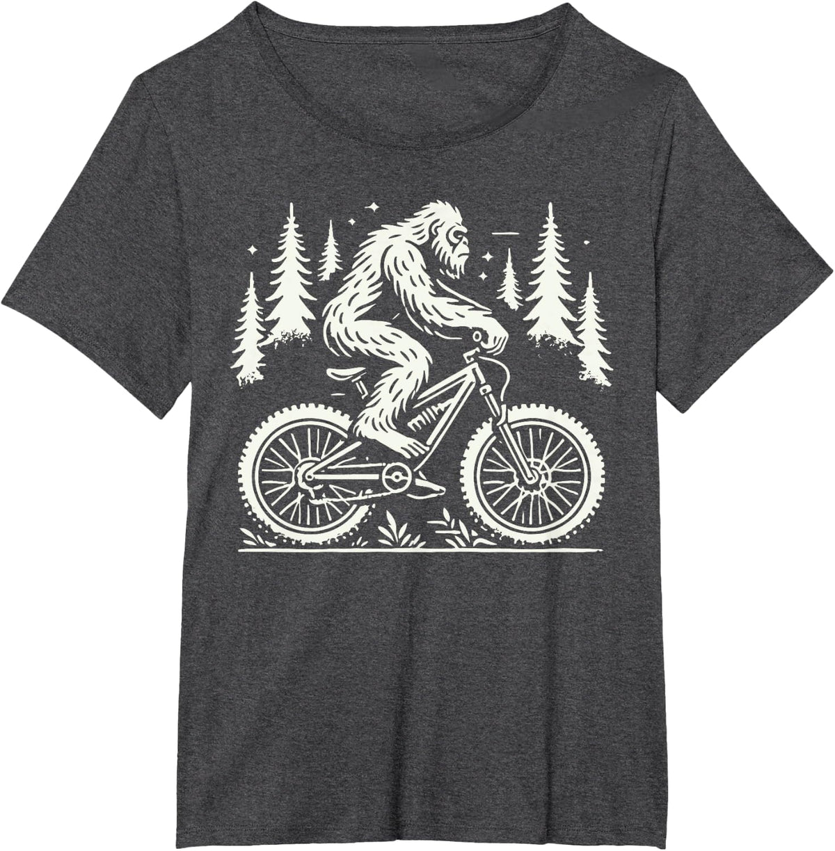 Yeti MTB Adventure Outdoor Bicycle T-Shirt - Dark Heather Grey