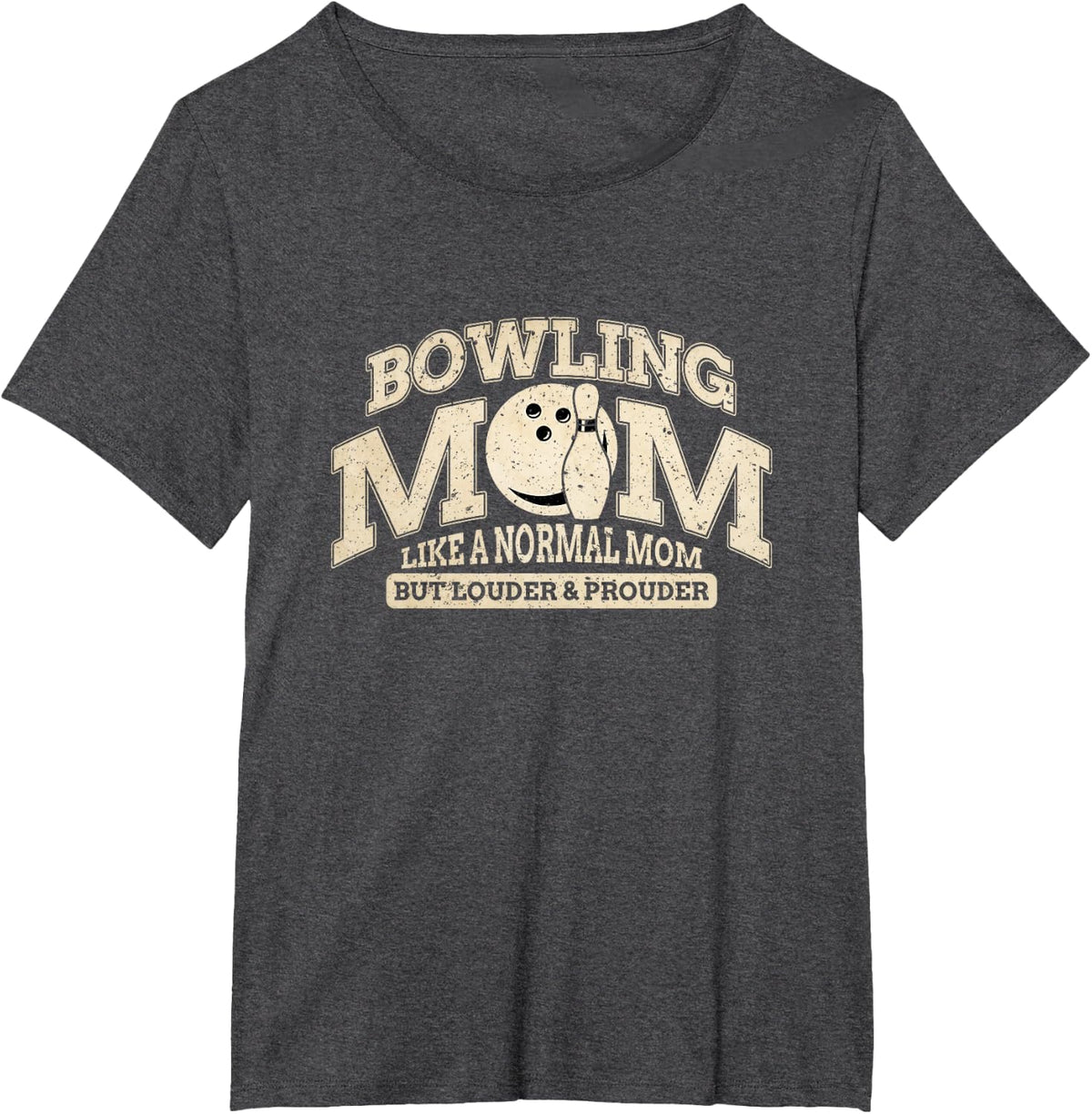 Bowling Mom Bowler Bowling Player Vintage Mother Day T-Shirt - Dark Heather Grey