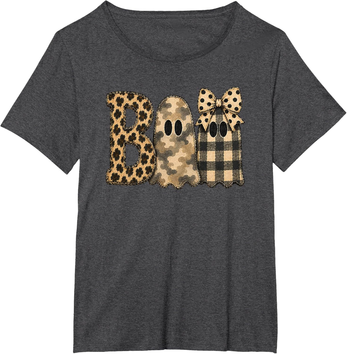 Boo Ghost Halloween Camo Spooky Season Pumpkin Boys Toddlers T-Shirt - Dark Heather Grey
