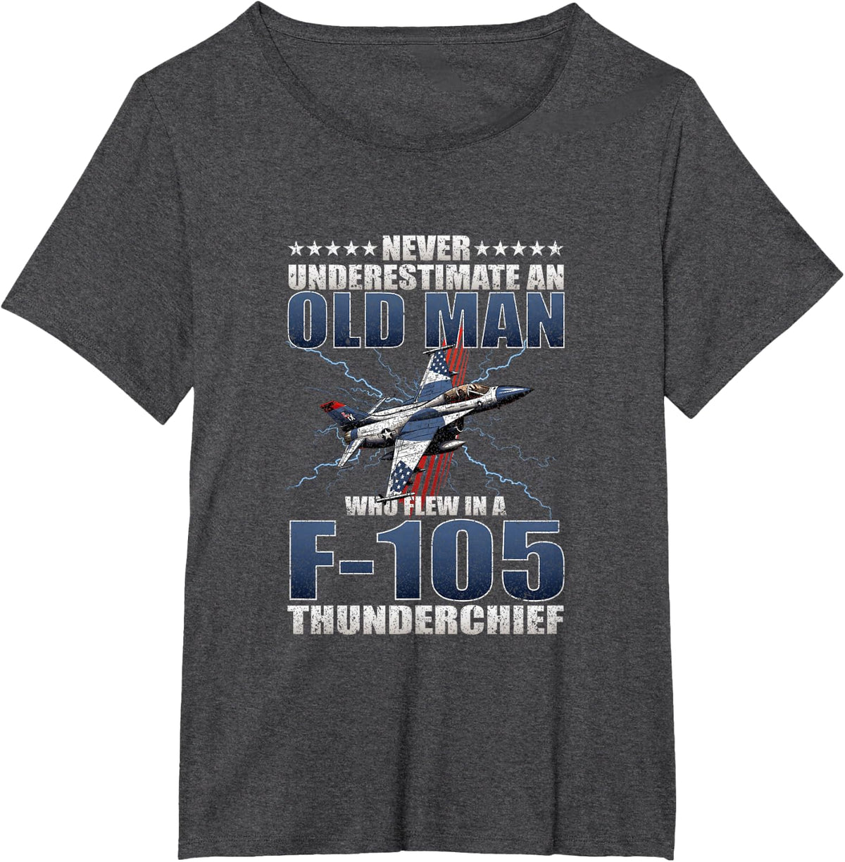 Republic F-105 Thunderchief f105 jet f-105d f 105 thud pilot T-Shirt - Dark Heather Grey