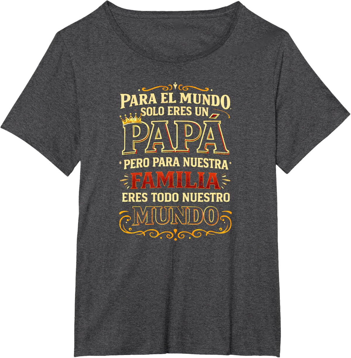 Spanish Grandma Proud Abuela Family Saying in Spanish T-Shirt - Dark Heather Grey