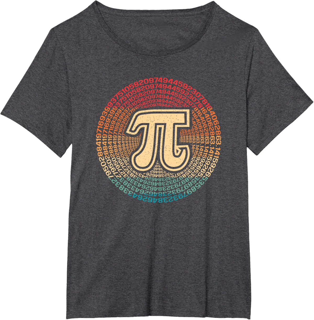 Funny Pi Day Math Teacher Student 3.14 Retro Men Women T-Shirt - Dark Heather Grey