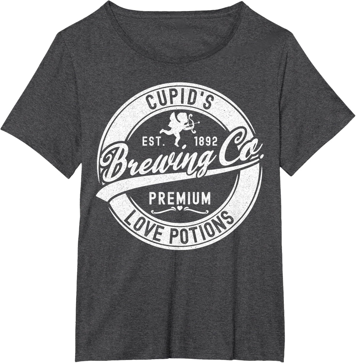 Cupid's Brewing Co. - Funny Valentine's Day Love Brewery T-Shirt - Dark Heather Grey