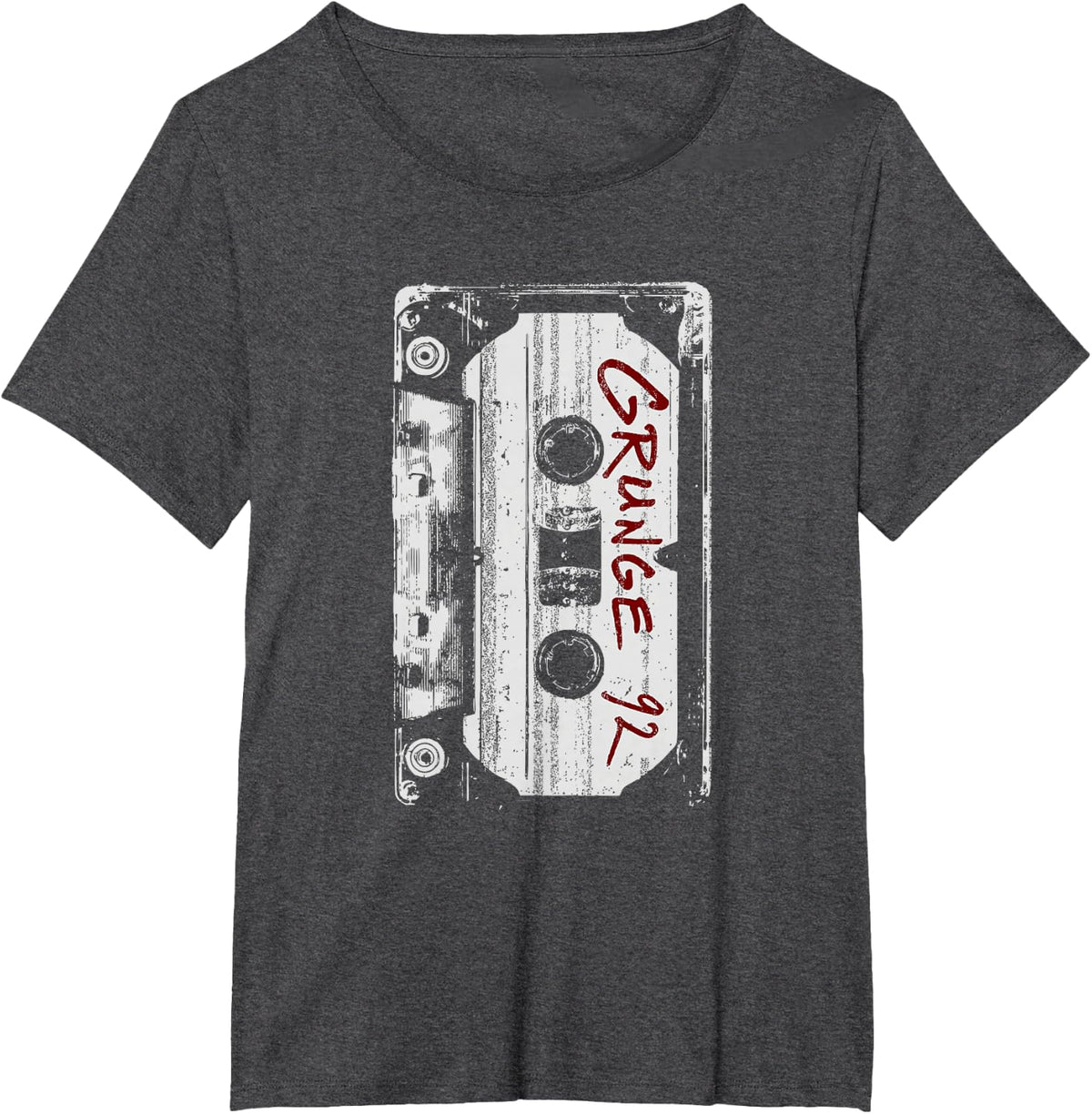 Grunge 90's Vintage Concert Mixtape Retro T-Shirt - Dark Heather Grey