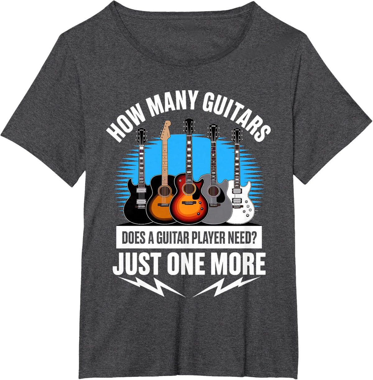 Funny Guitar Design for Men Women Guitar Player Guitarist T-Shirt - Dark Heather Grey