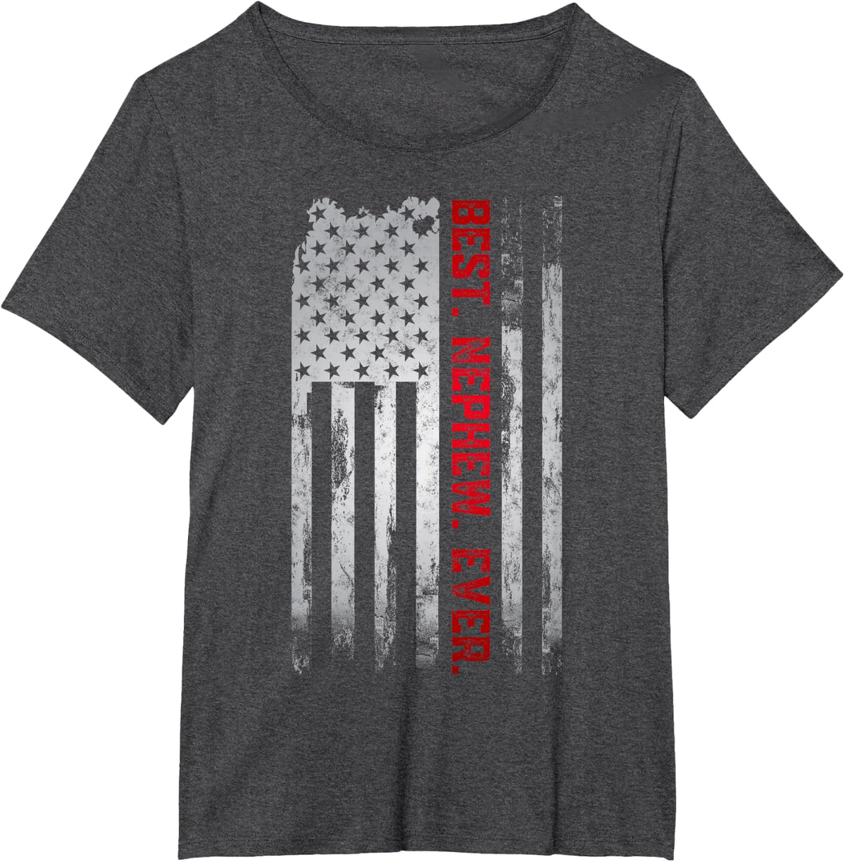 Best Nephew Ever American USA flag Father’s Day gift Nephew T-Shirt - Dark Heather Grey