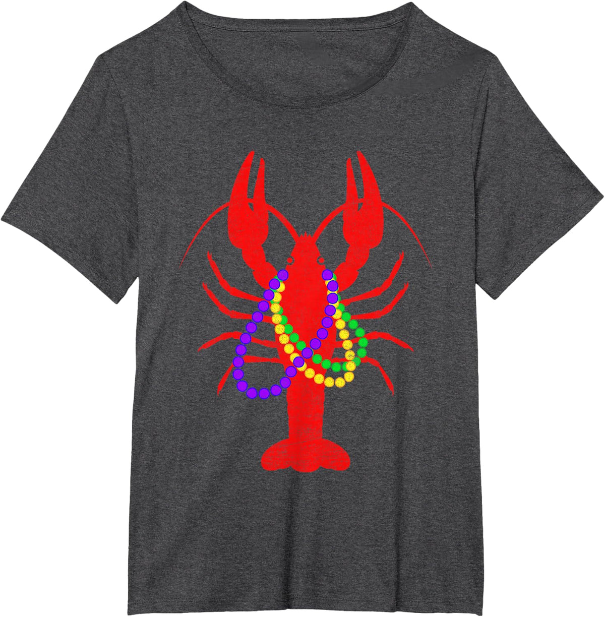 Mardi Gras Crawfish Beads For Men Women T-Shirt - Dark Heather Grey