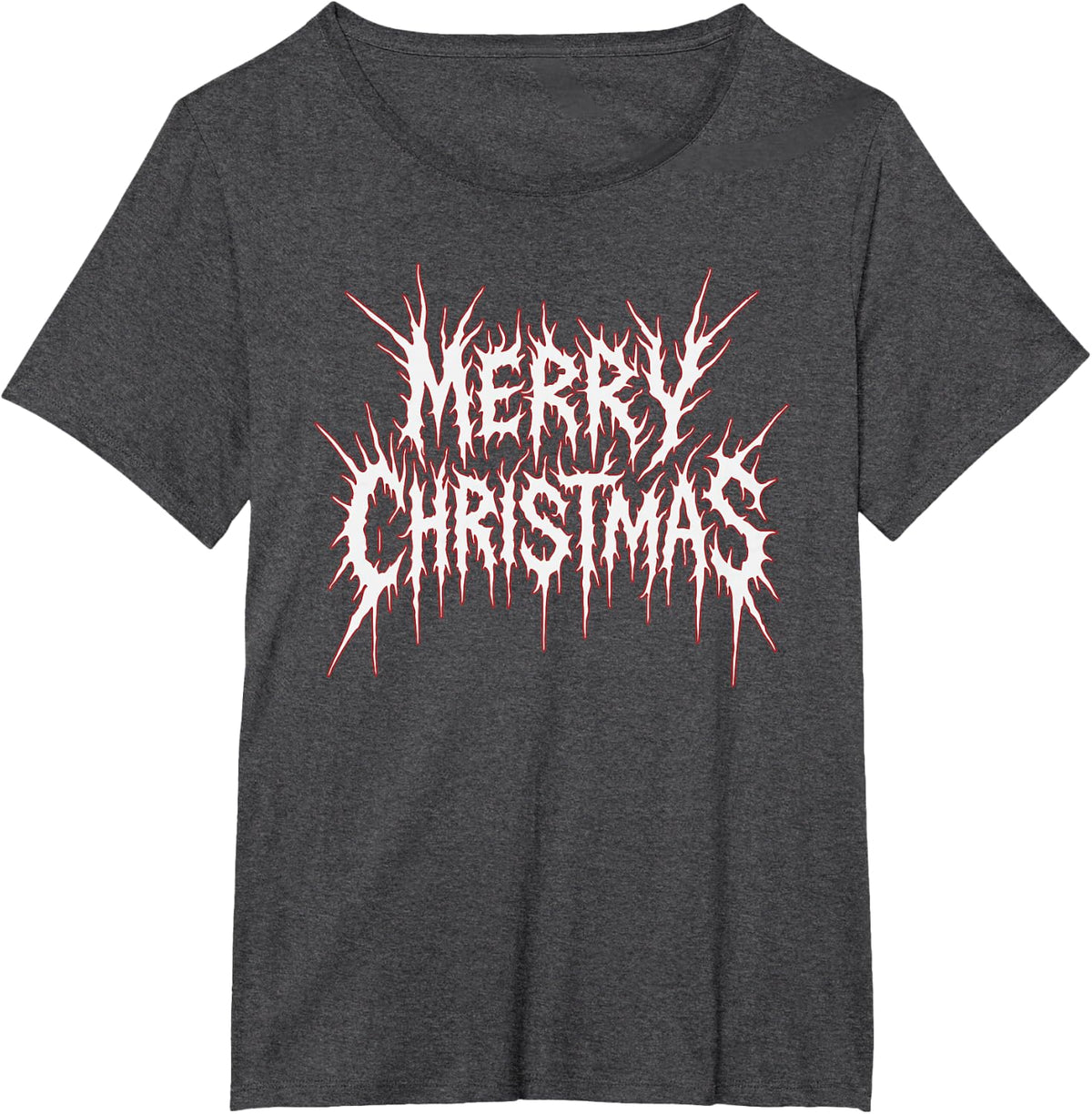 Merry Christmas Funny Heavy Metal Rock Band Holiday T-Shirt - Dark Heather Grey