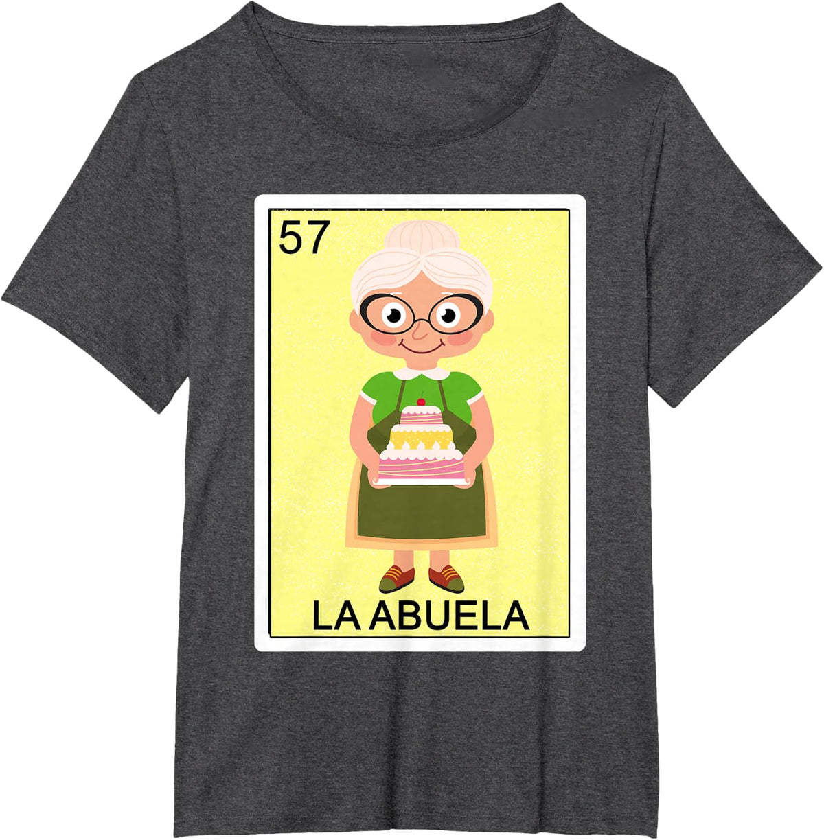 Funny Spanish-Mexican Bingo Gifts for Abuela - La Abuela T-Shirt - Dark Heather Grey
