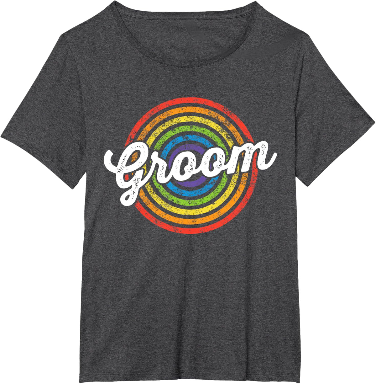 Groom Bachelor Party LGBT Same Sex Gay Wedding Husband T-Shirt - Dark Heather Grey