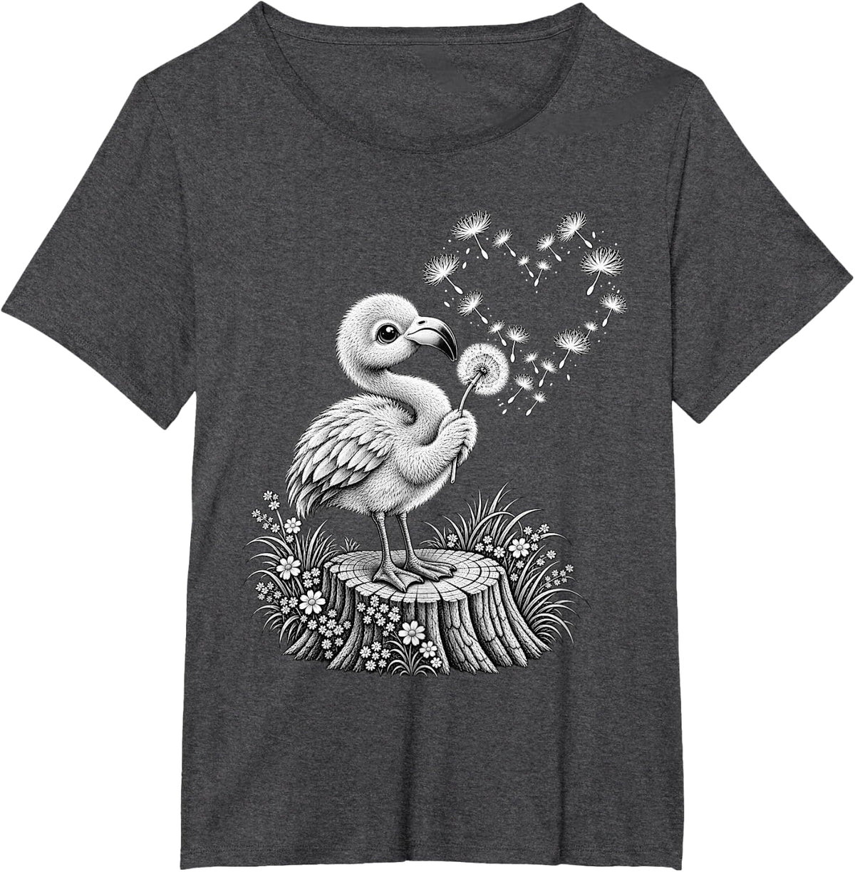 Goat Animal Art Portrait Wildlife Forest Goat Lover T-Shirt - Dark Heather Grey